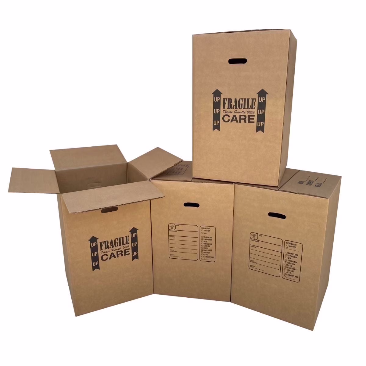 UBMOVE Kitchen Moving Boxes, Double Wall Standard Moving Boxes, 18" x 18" x 28", 4 Count, 1 Pack
