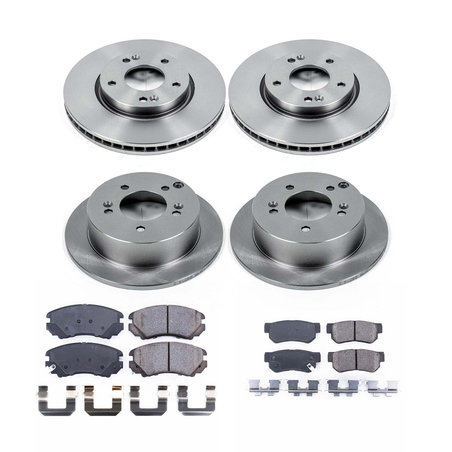 Ultimate Brakes Front and Rear Ceramic Brake Pad and Rotor Kit with Hardware WM81001