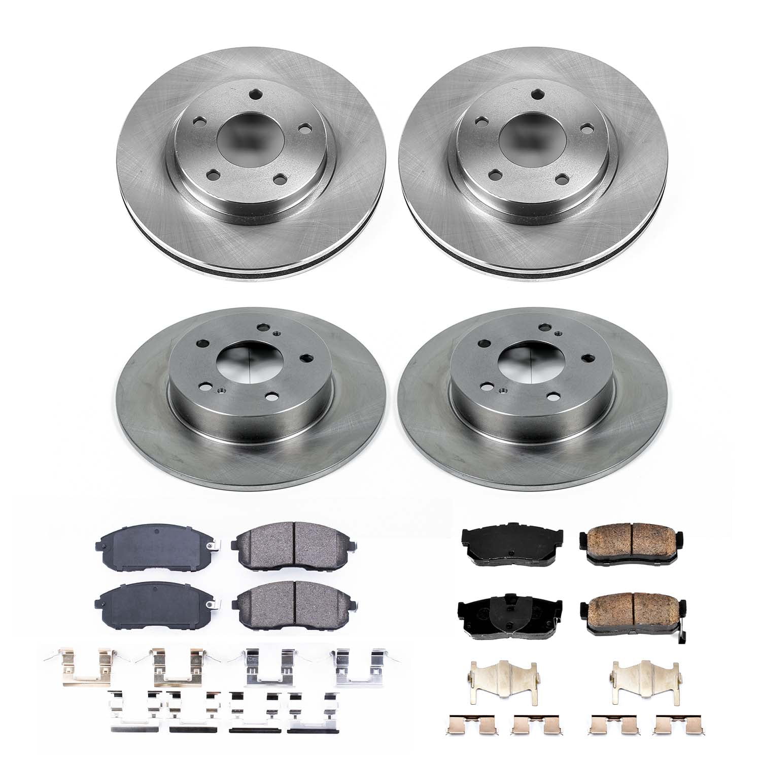 Ultimate Brakes Front and Rear Ceramic Brake Pad and Rotor Kit with Hardware WM81016