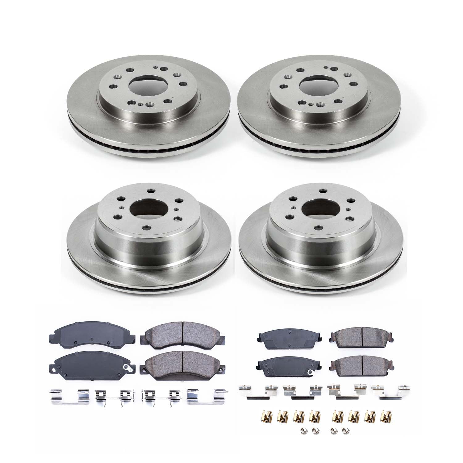 Ultimate Brakes Front and Rear Ceramic Brake Pad and Rotor Kit with Hardware WM81065