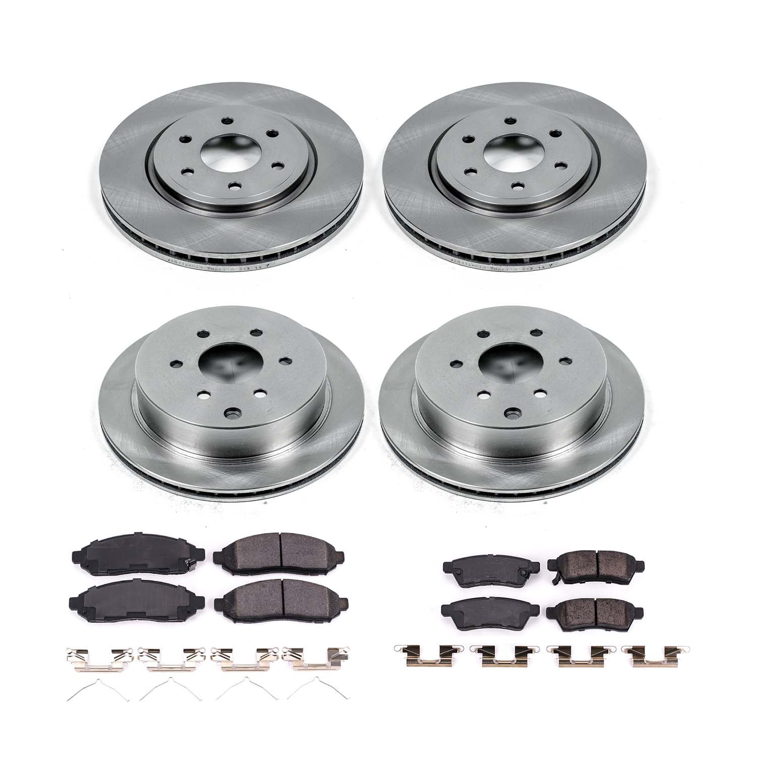 Ultimate Brakes Front and Rear Ceramic Brake Pad and Rotor Kit with Hardware WM81208