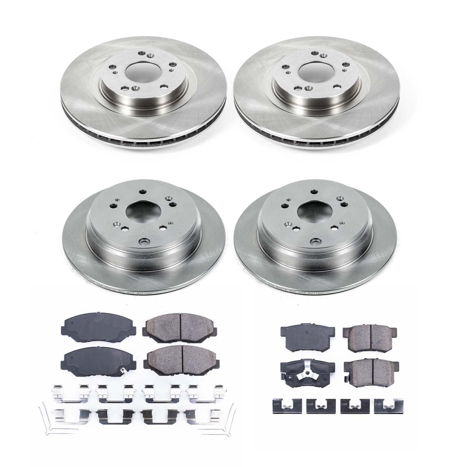 Ultimate Brakes Front and Rear Ceramic Brake Pad and Rotor Kit with Hardware WM81318