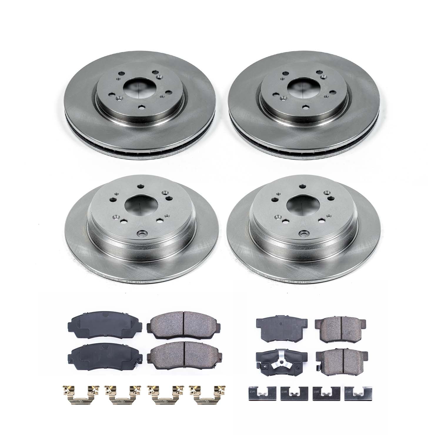 Ultimate Brakes Front and Rear Ceramic Brake Pad and Rotor Kit with Hardware WM81373