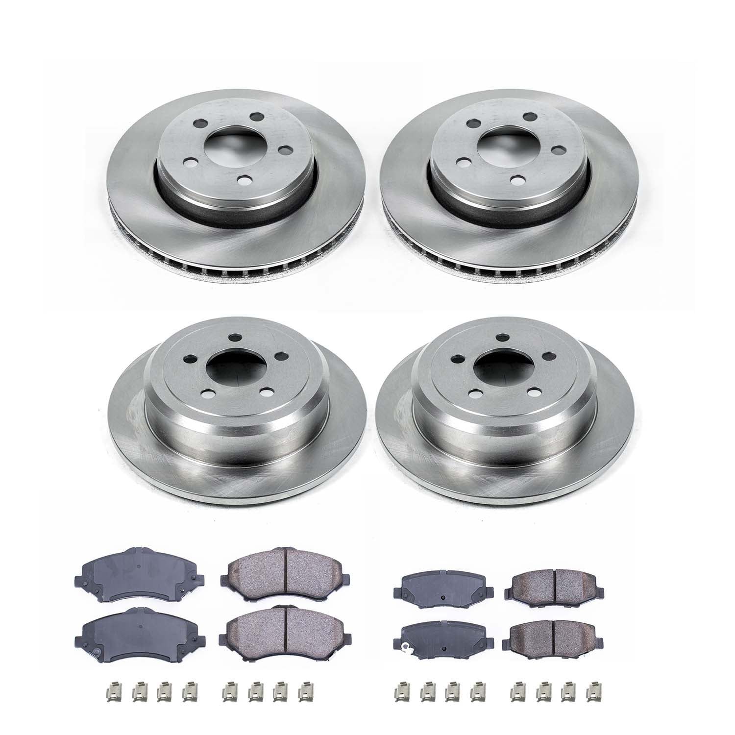 Ultimate Brakes Front and Rear Ceramic Brake Pad and Rotor Kit with Hardware WM81591