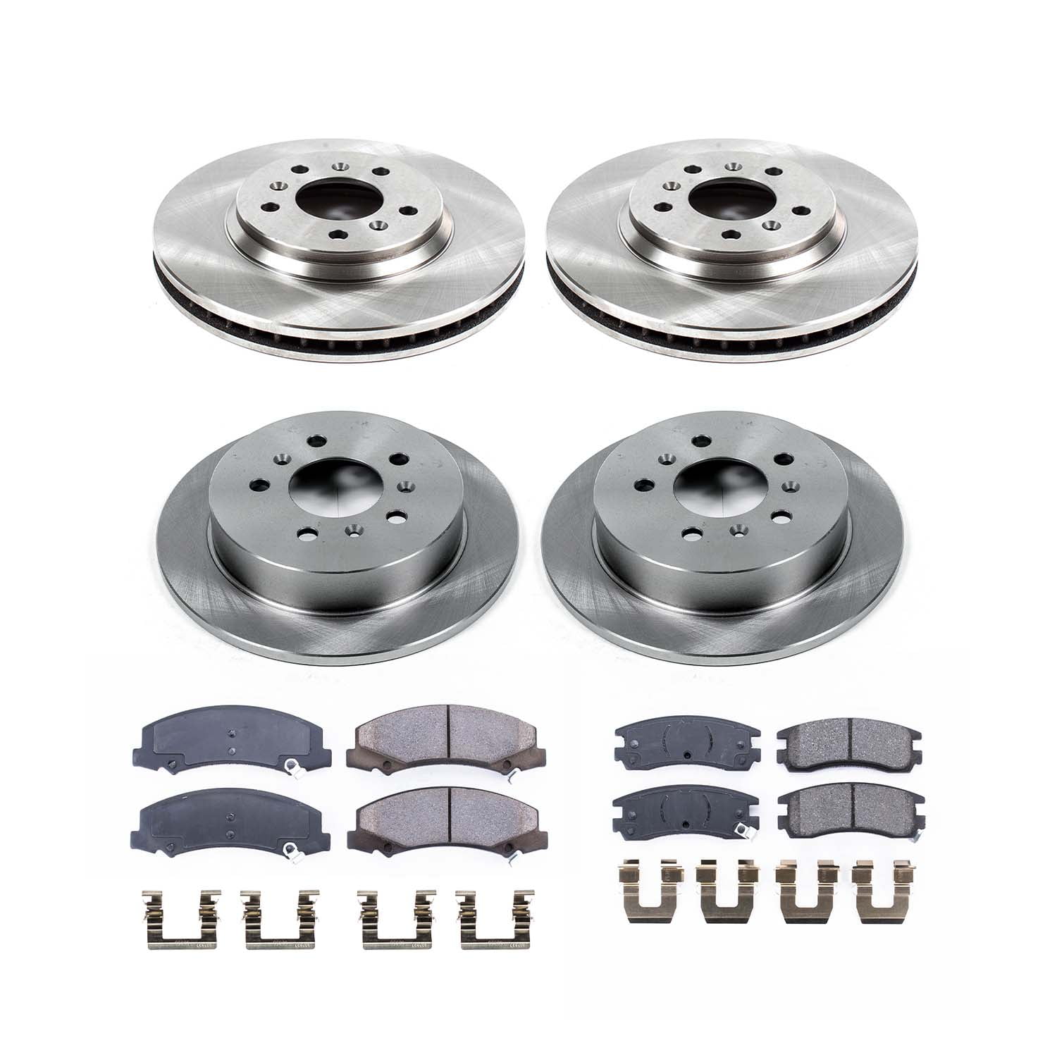 Ultimate Brakes Front and Rear Semi-Metallic Brake Pad and Rotor Kit with Hardware WM81505