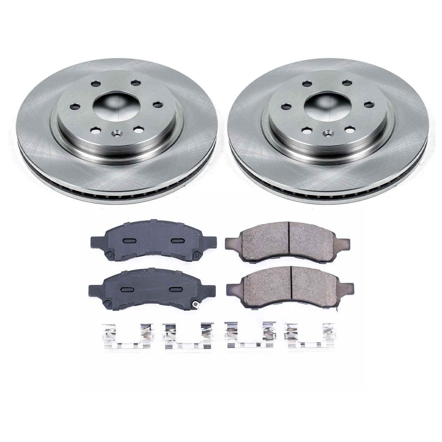 Ultimate Brakes Front Ceramic Brake Pad and Rotor Kit with Hardware WM80217 for Buick; Chevrolet; GMC; Saturn