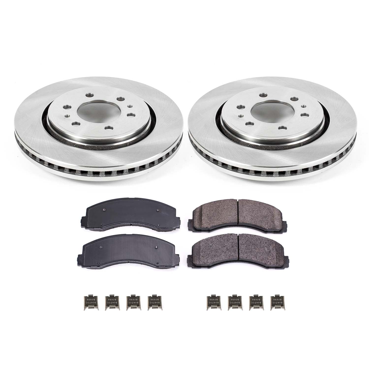 Ultimate Brakes Front Ceramic Brake Pad and Rotor Kit with Hardware WM80301 for Ford; Lincoln