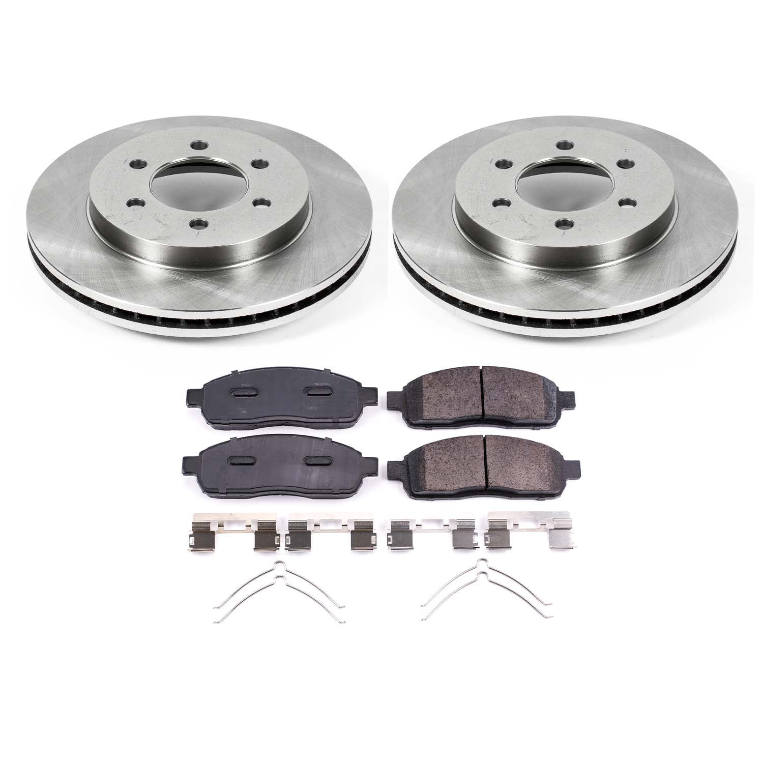 Ultimate Brakes Front Semi-Metallic Brake Pad and Rotor Kit with Hardware WM80026