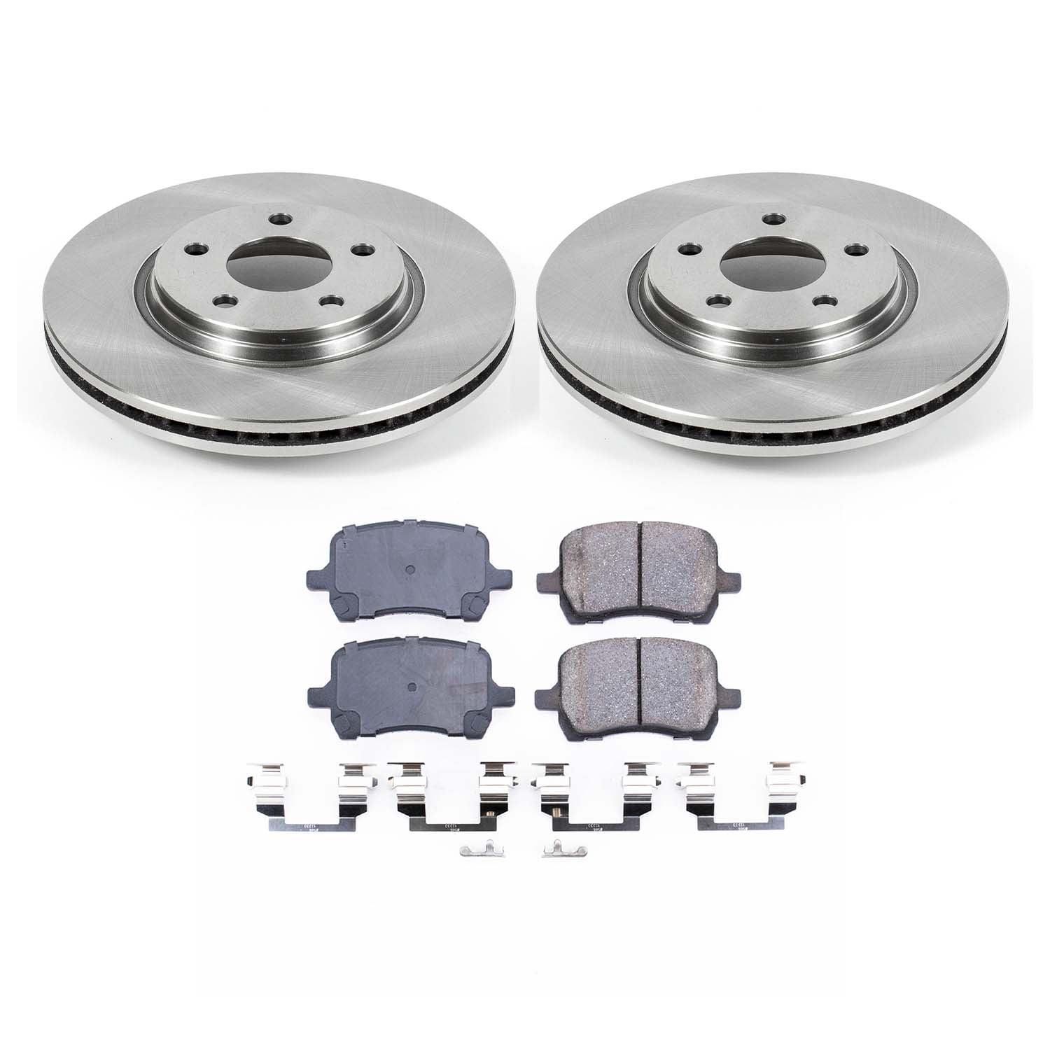 Ultimate Brakes Front Semi-Metallic Brake Pad and Rotor Kit with Hardware WM80200 for Chevrolet; Pontiac; Saturn