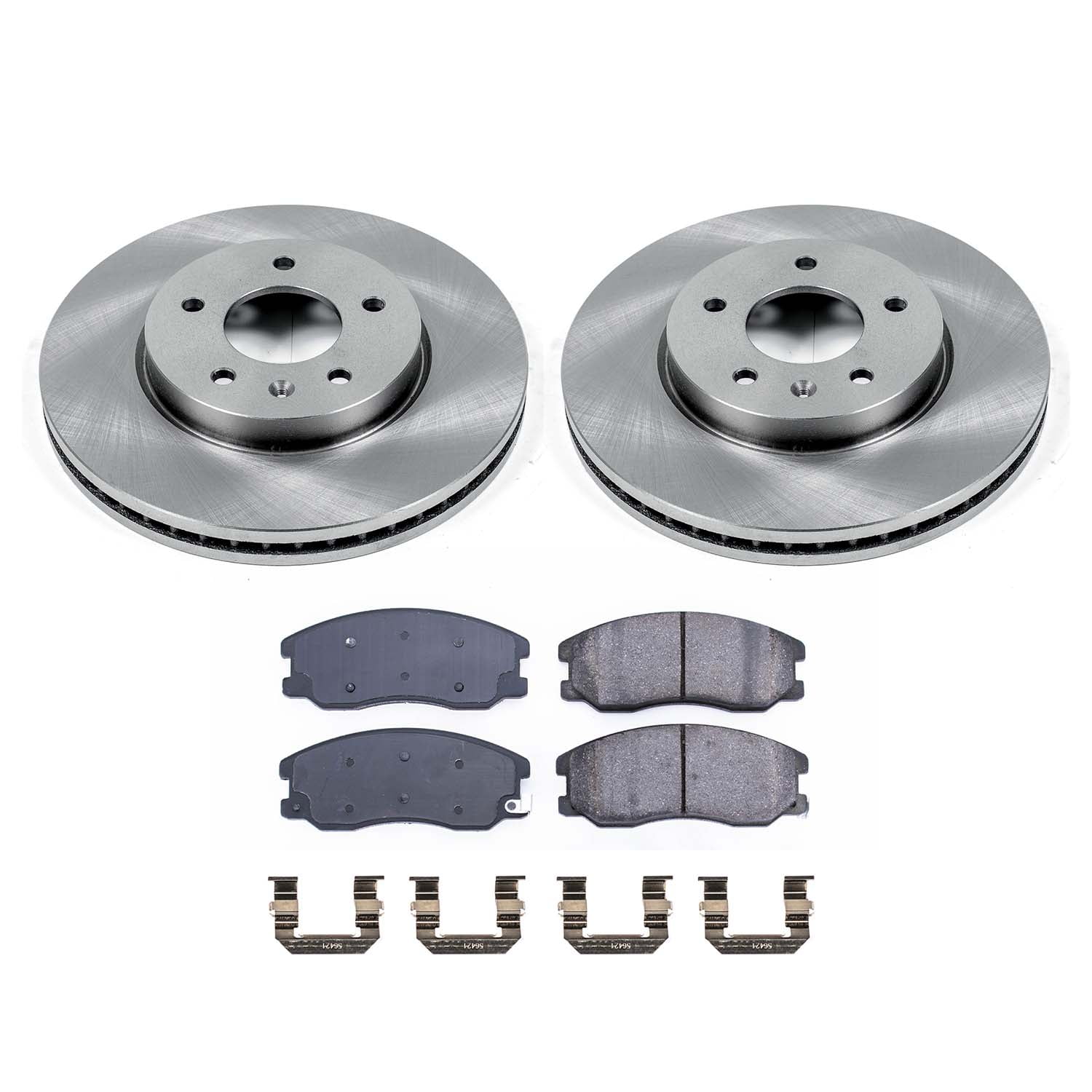 Ultimate Brakes Front Semi-Metallic Brake Pad and Rotor Kit with Hardware WM80250
