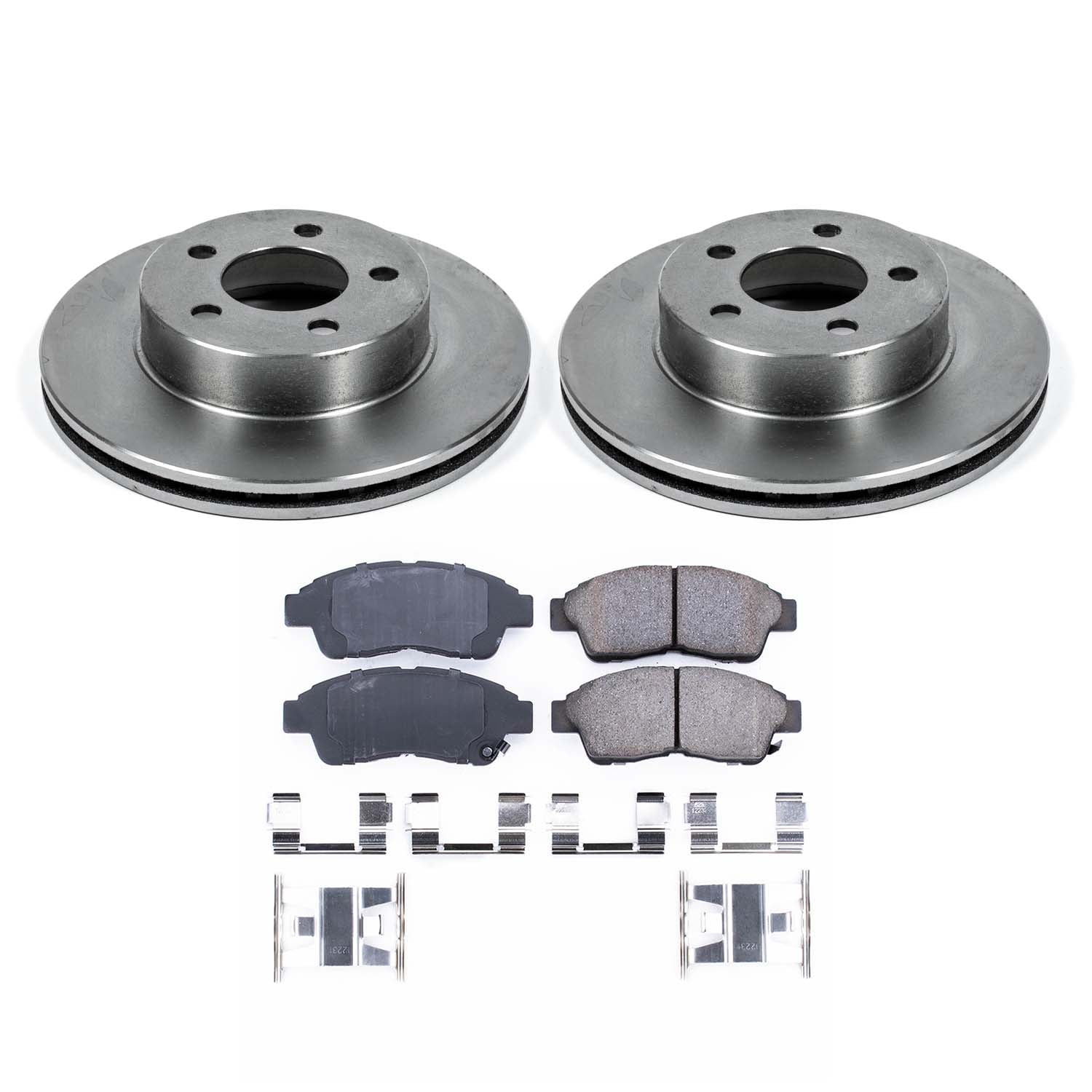 Ultimate Brakes Front Semi-Metallic Brake Pad and Rotor Kit with Hardware WM80534