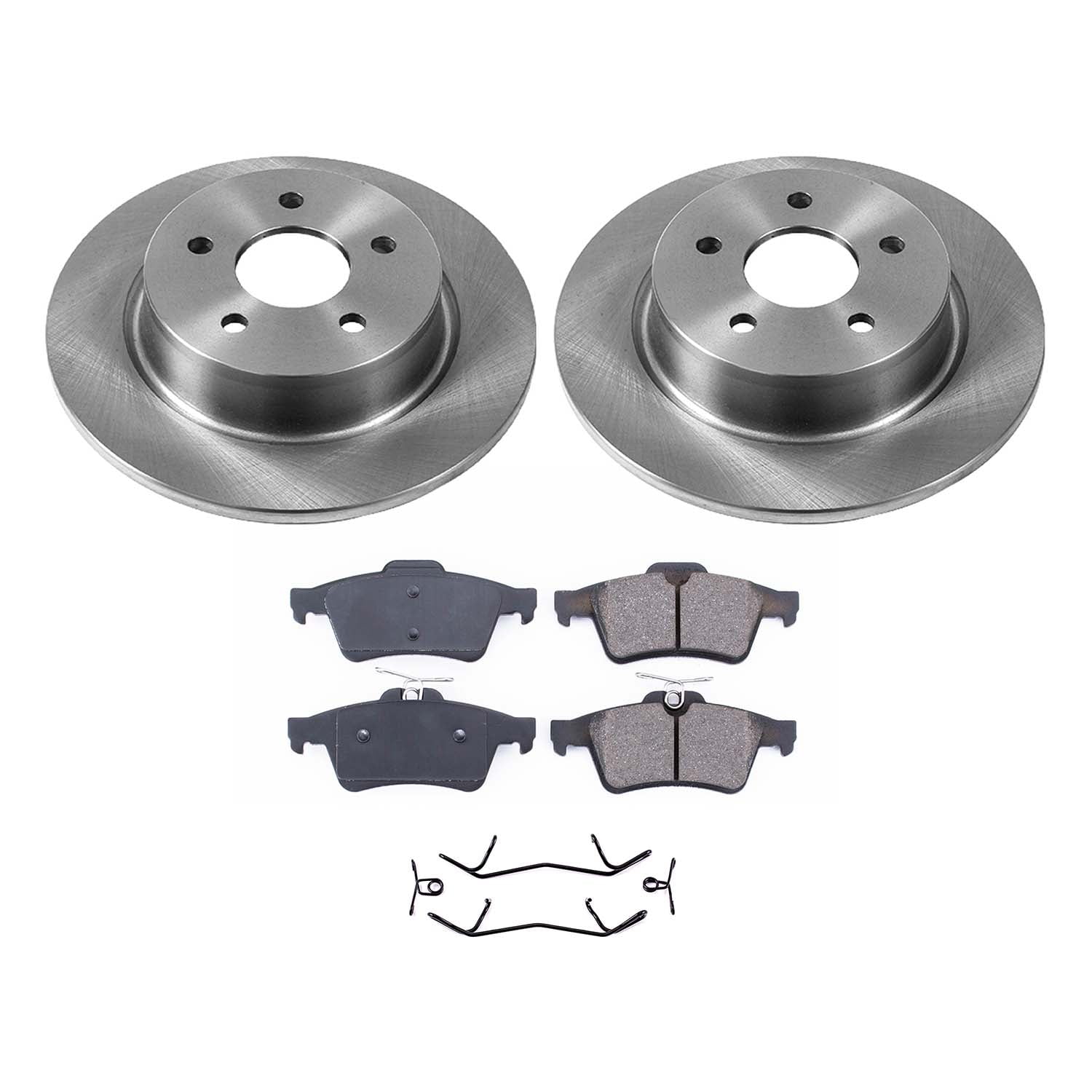 Ultimate Brakes Rear Ceramic Brake Pad and Rotor Kit with Hardware WM80149