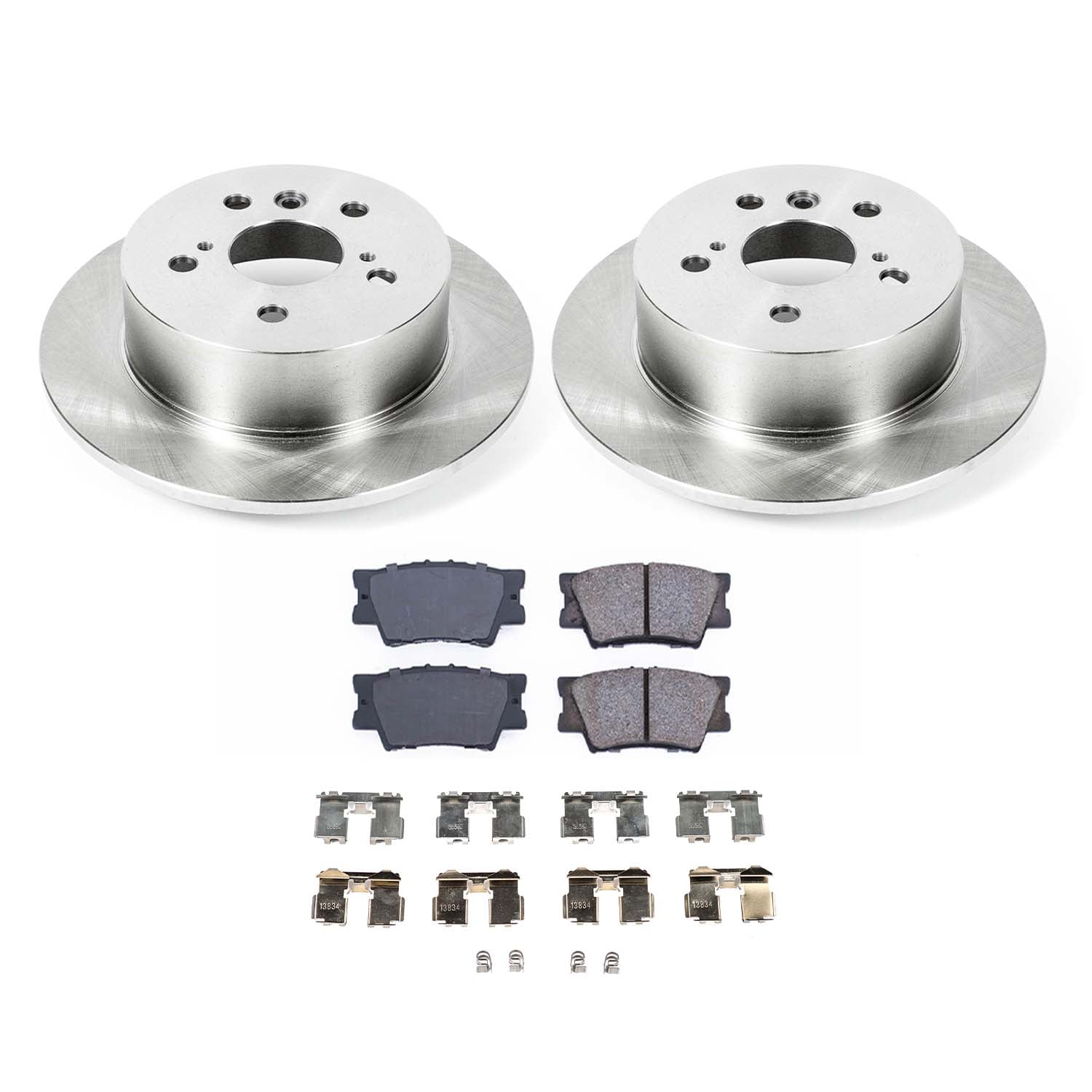 Ultimate Brakes Rear Ceramic Brake Pad and Rotor Kit with Hardware WM80226 for Lexus; Toyota