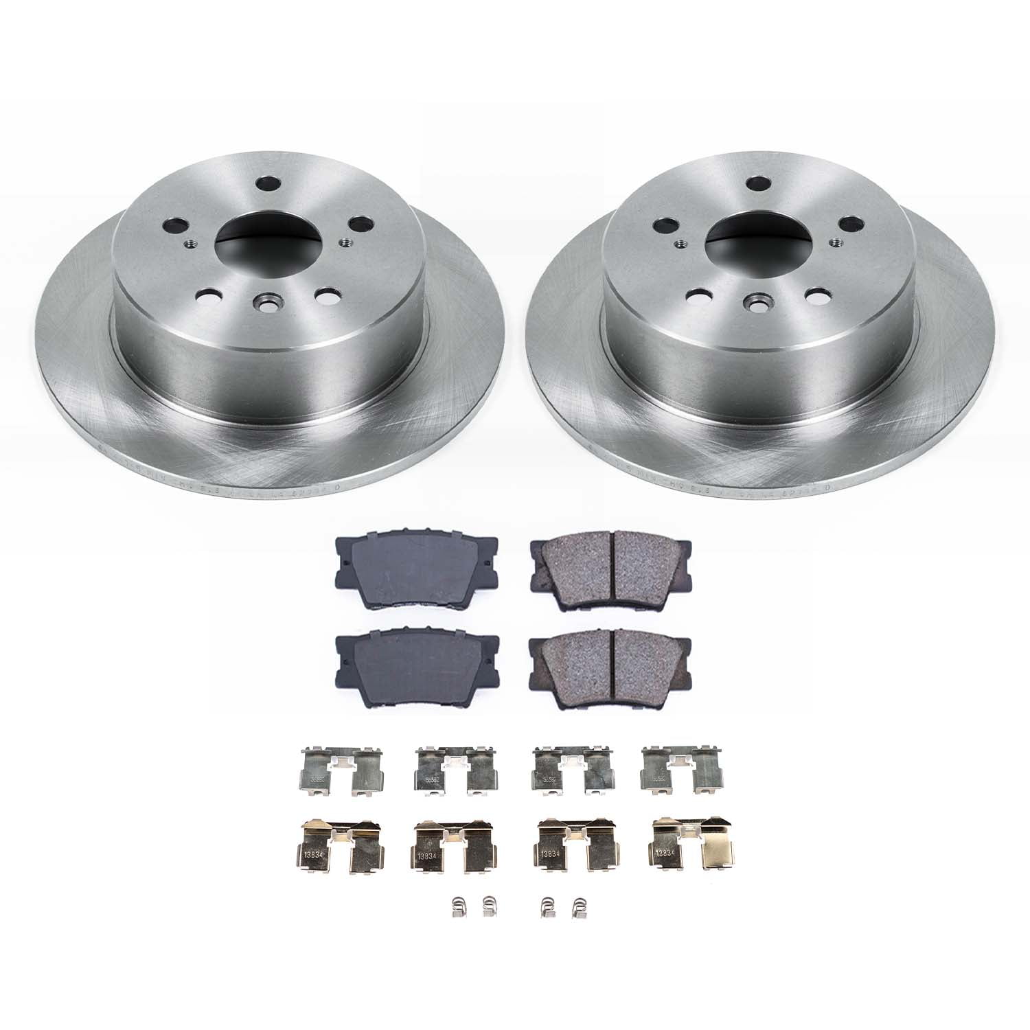 Ultimate Brakes Rear Ceramic Brake Pad and Rotor Kit with Hardware WM80229