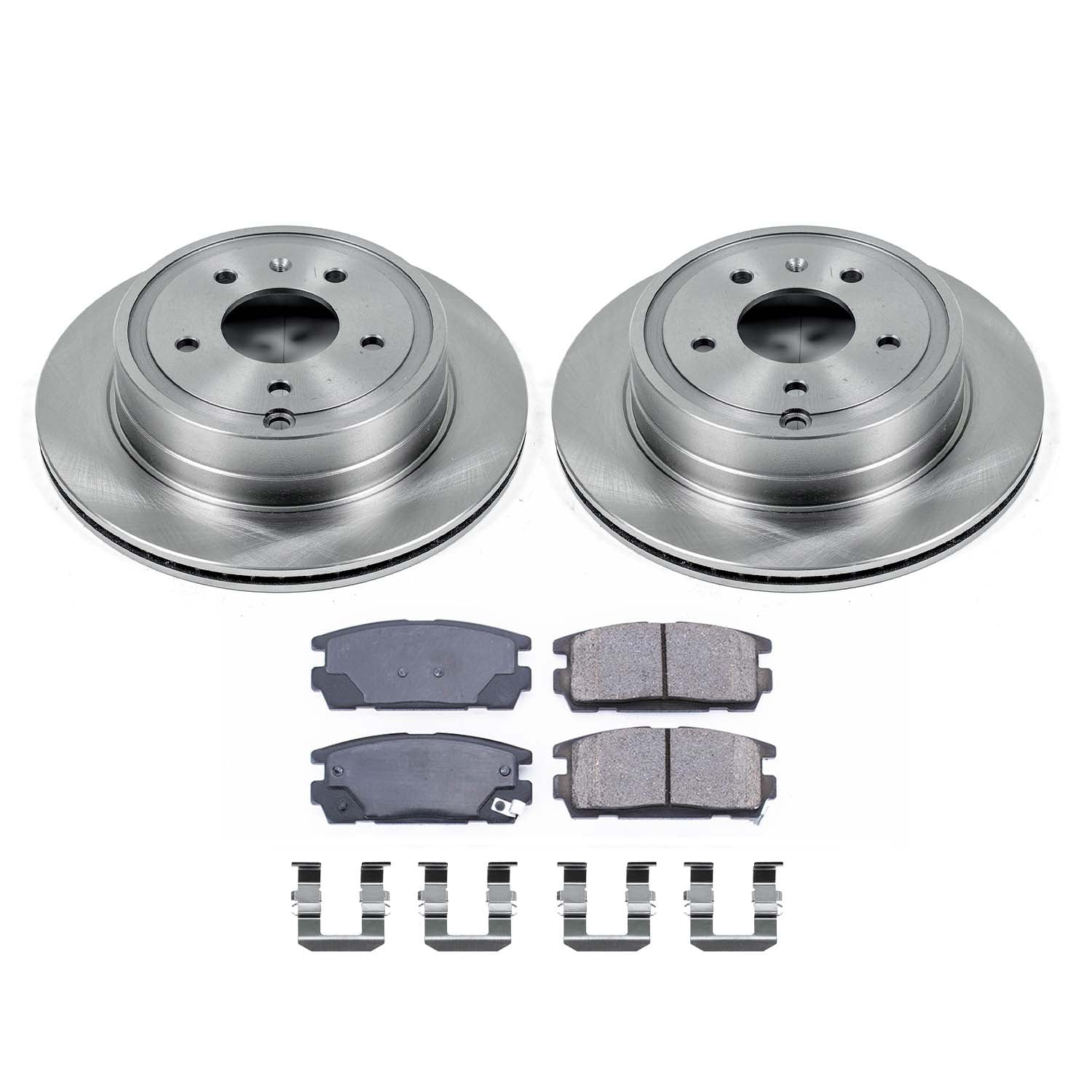 Ultimate Brakes Rear Ceramic Brake Pad and Rotor Kit with Hardware WM80270