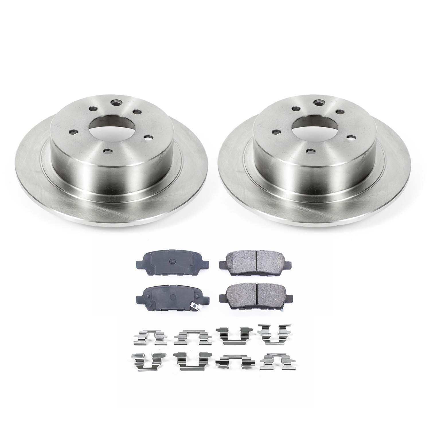 Ultimate Brakes Rear Ceramic Brake Pad and Rotor Kit with Hardware WM80855 for Nissan