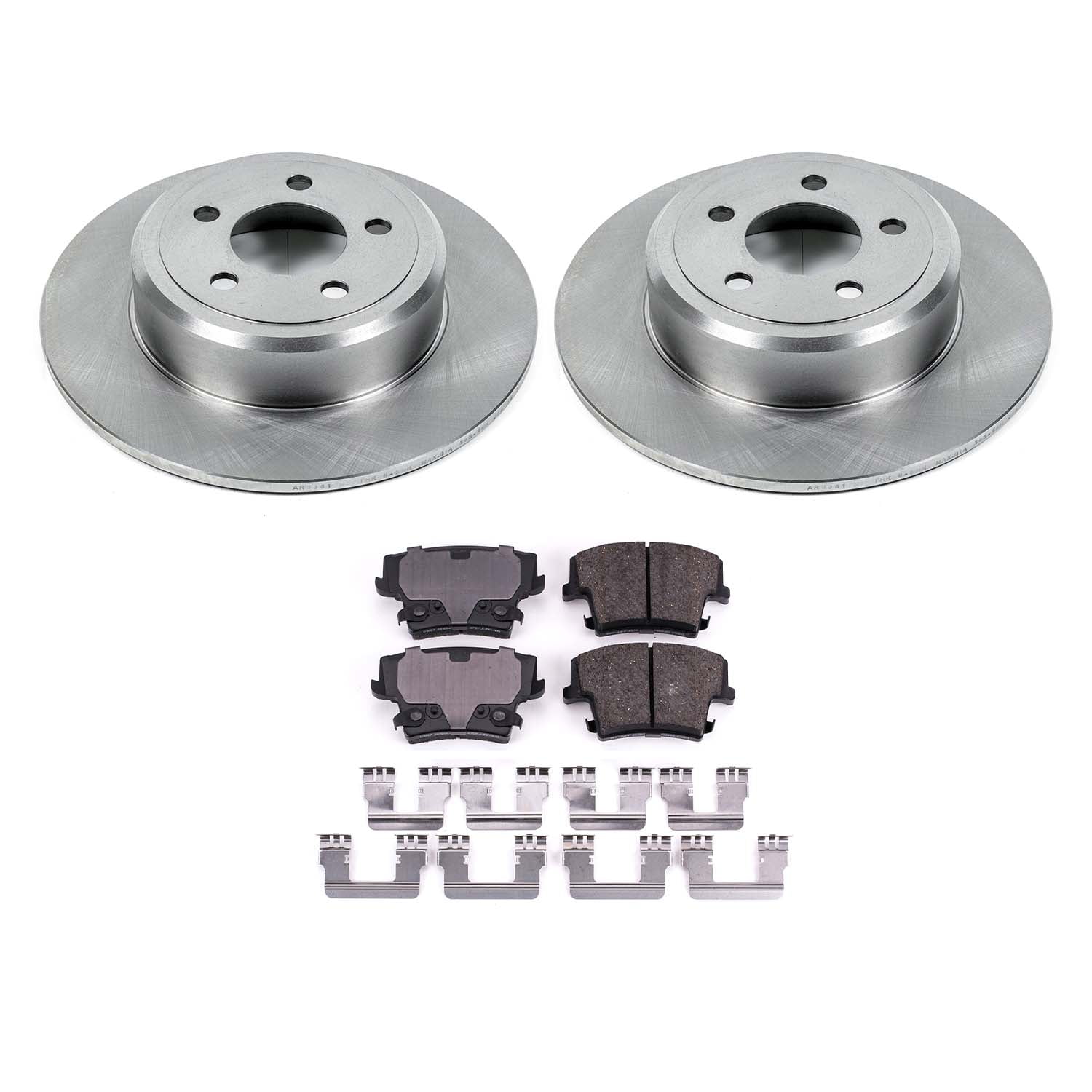 Ultimate Brakes Rear Semi-Metallic Brake Pad and Rotor Kit with Hardware WM80075