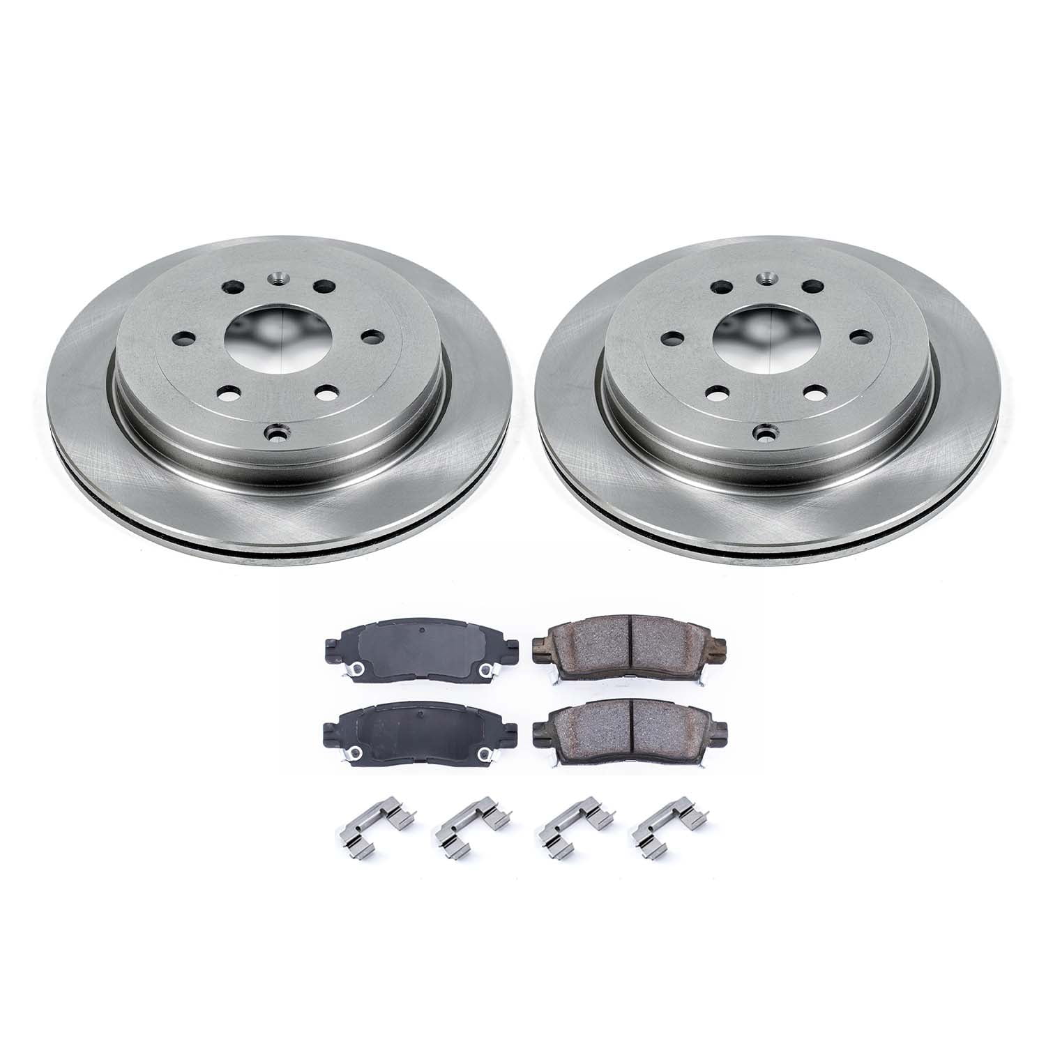 Ultimate Brakes Rear Semi-Metallic Brake Pad and Rotor Kit with Hardware WM80836