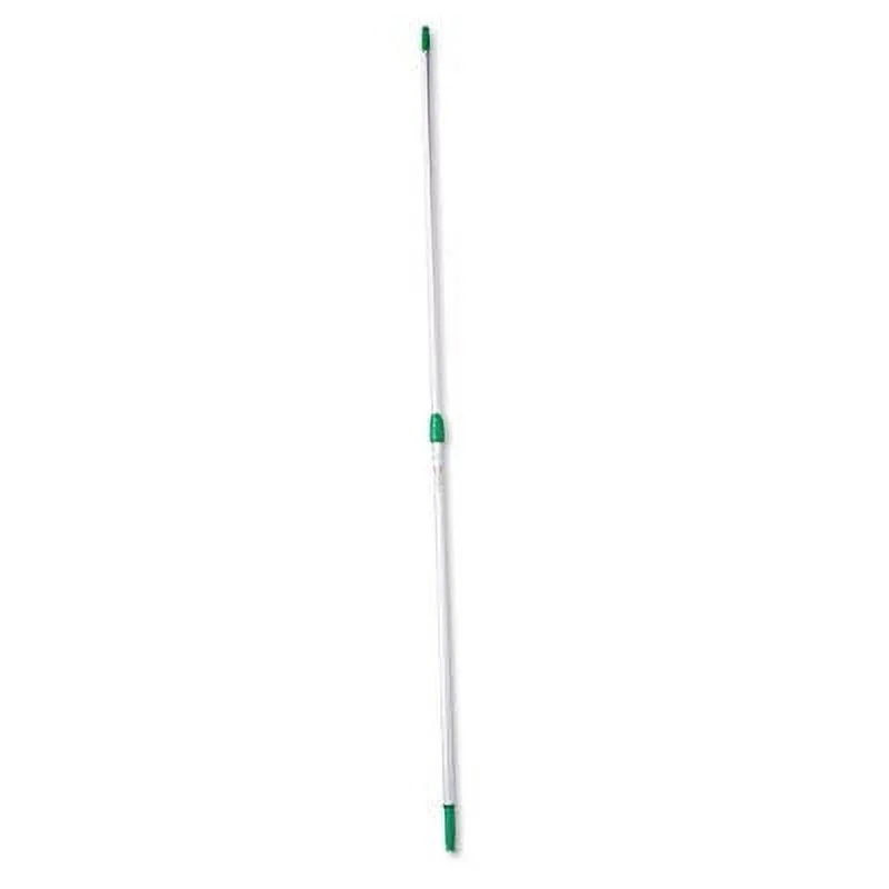 Unger Opti-loc Aluminum Extension Pole, 8ft, Two Sections, Green/Silver