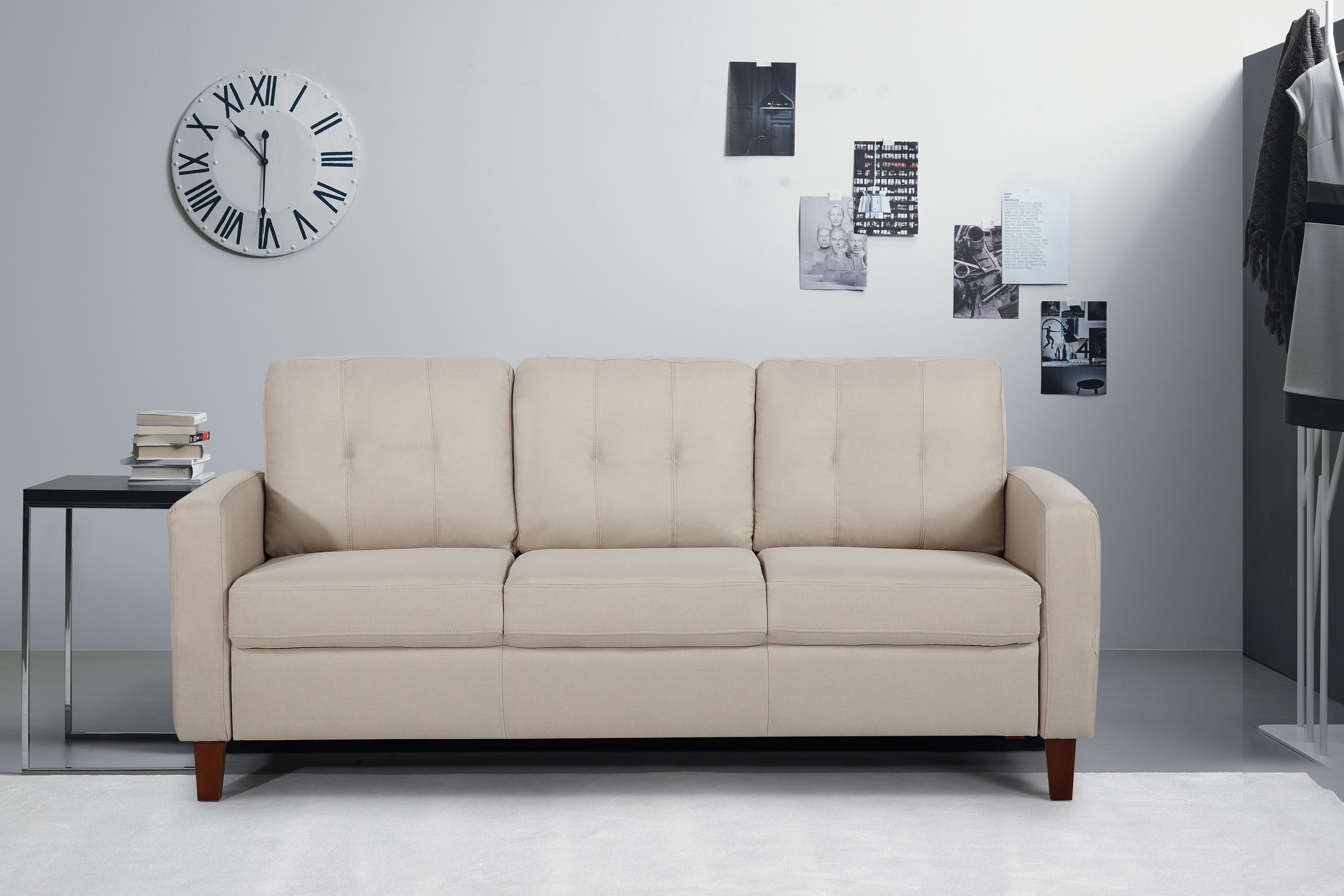 Uspridefurniture Sofa, Beige Linen