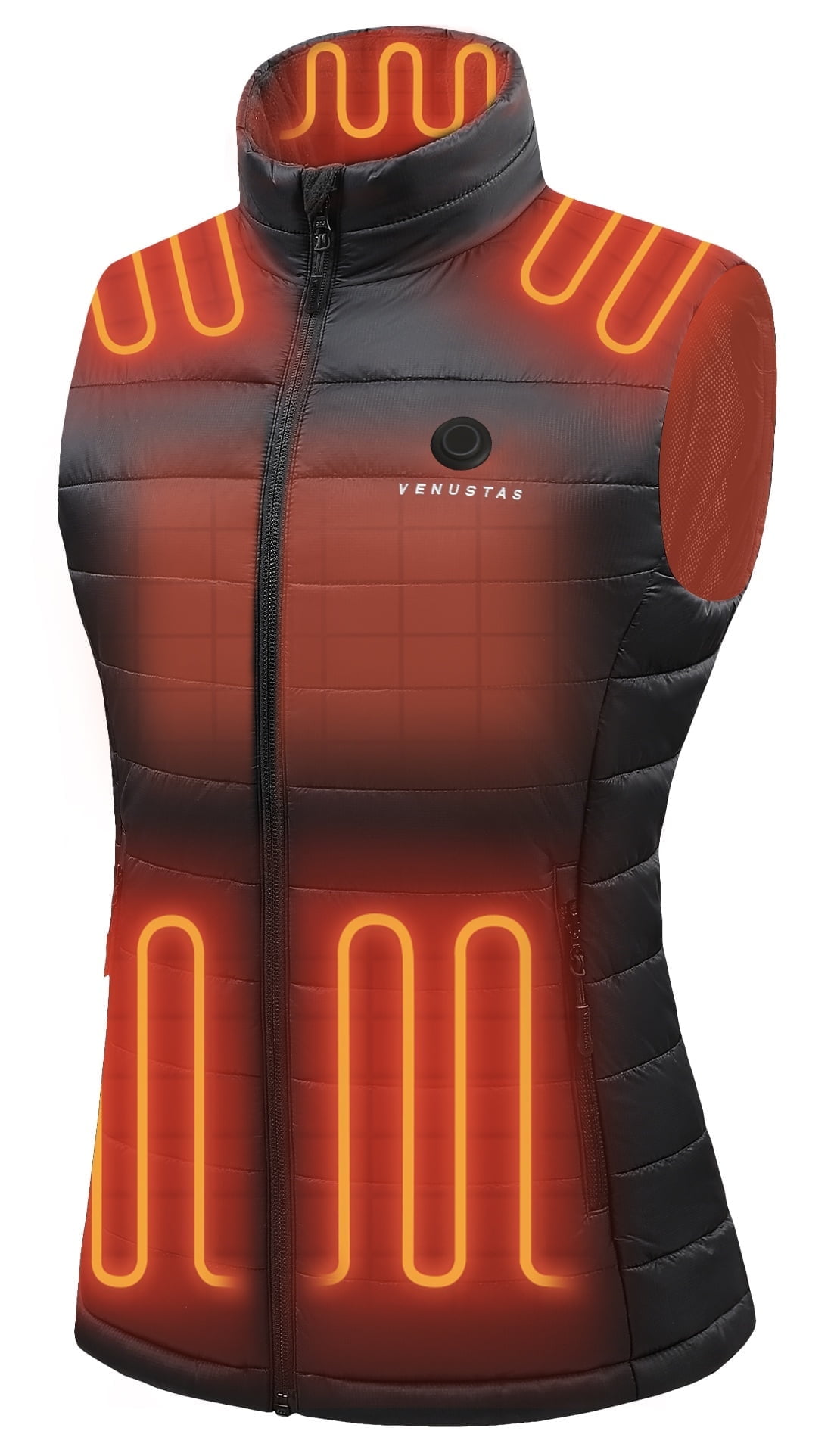 Venustas Classic Heated Vest for Women, Rechargeable Battery-Powered Outdoor Vest for Work and Hunting (Black, XS)