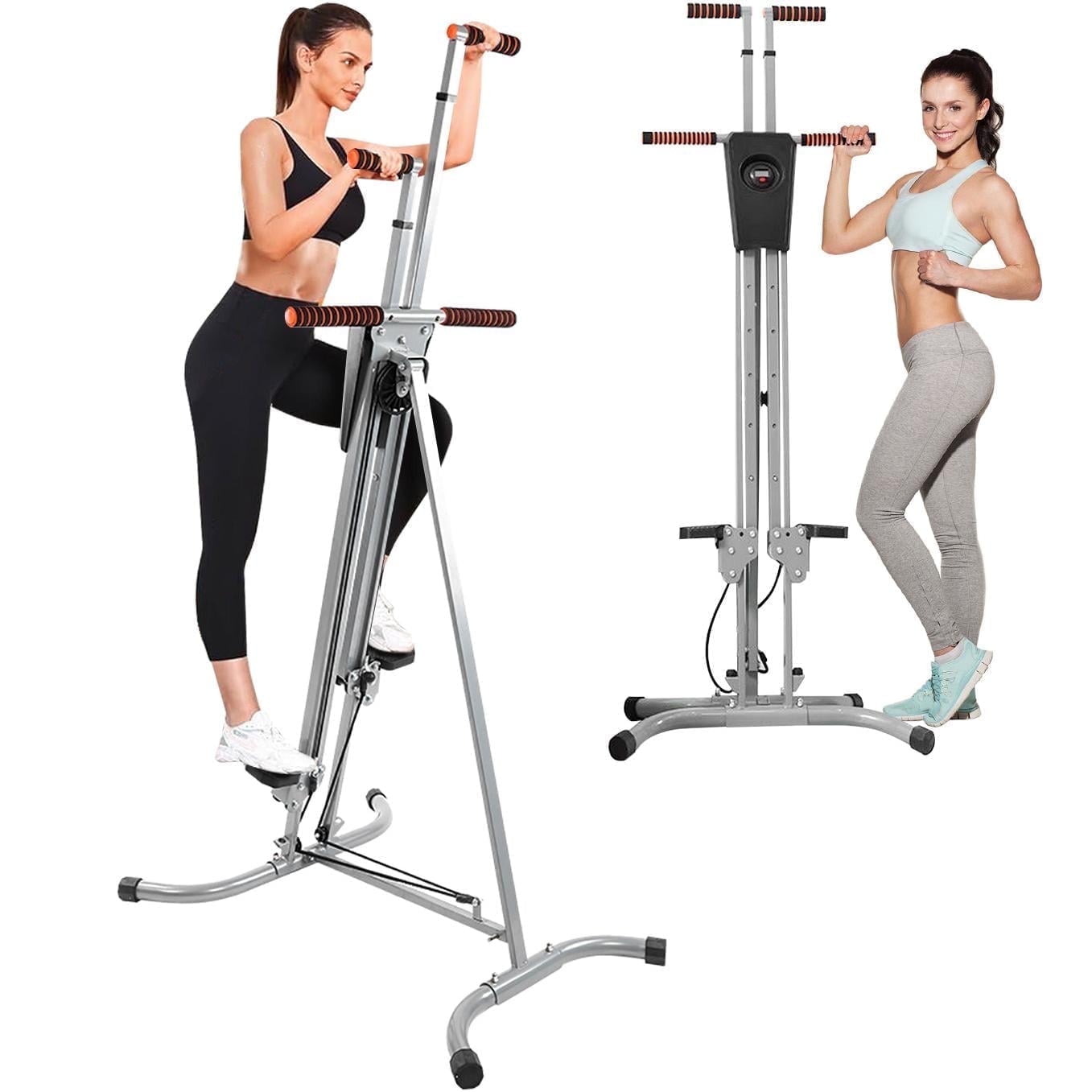 EOTVIA Vertical Climber Folding Heavy Duty 440lbs Loading Exercise Vertical Climber Stepper Home Gym Fitness Workout Cardio Machine