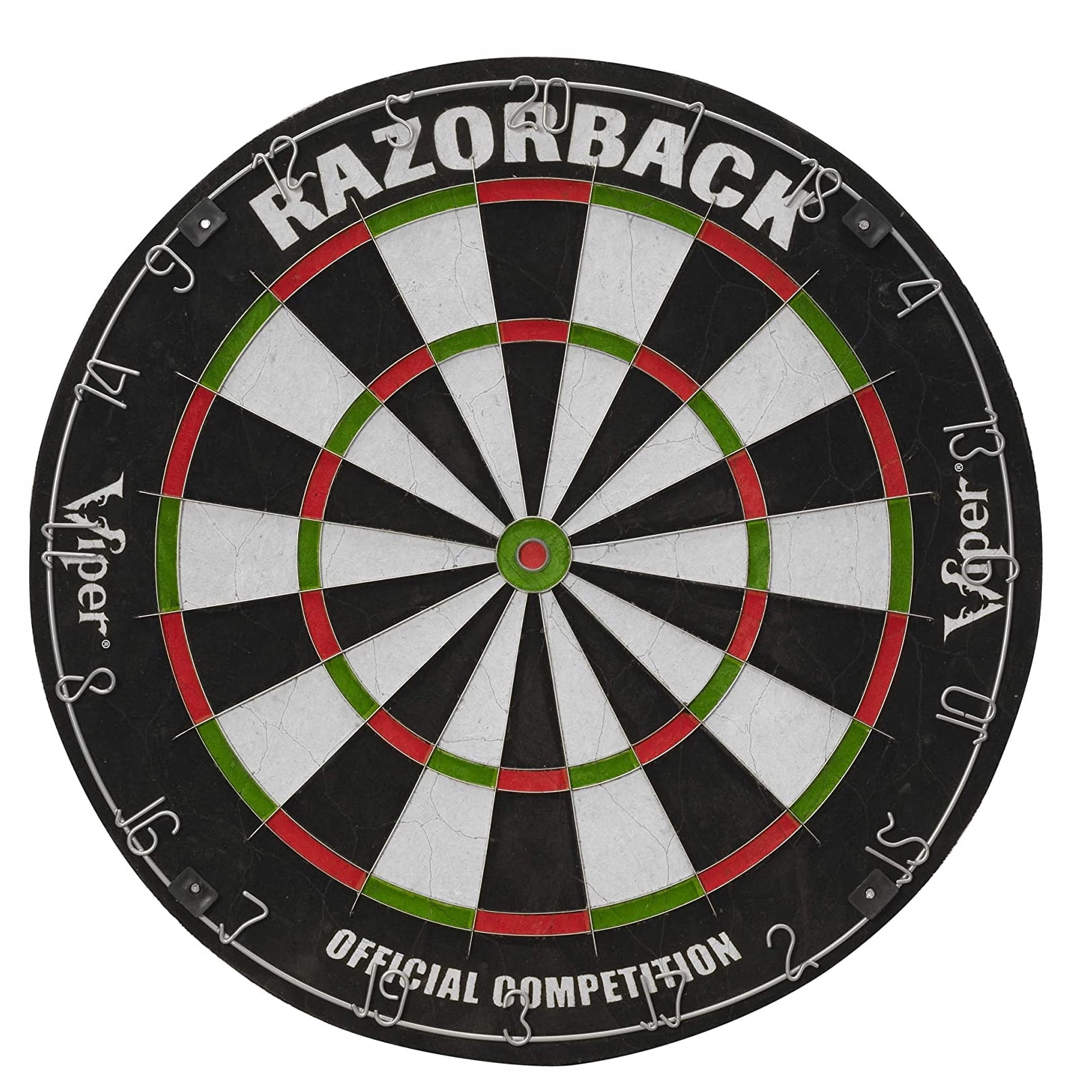 VIPER 42-6006 Official Competition Razorback Bristle Steel Tip Sisal Dart Board