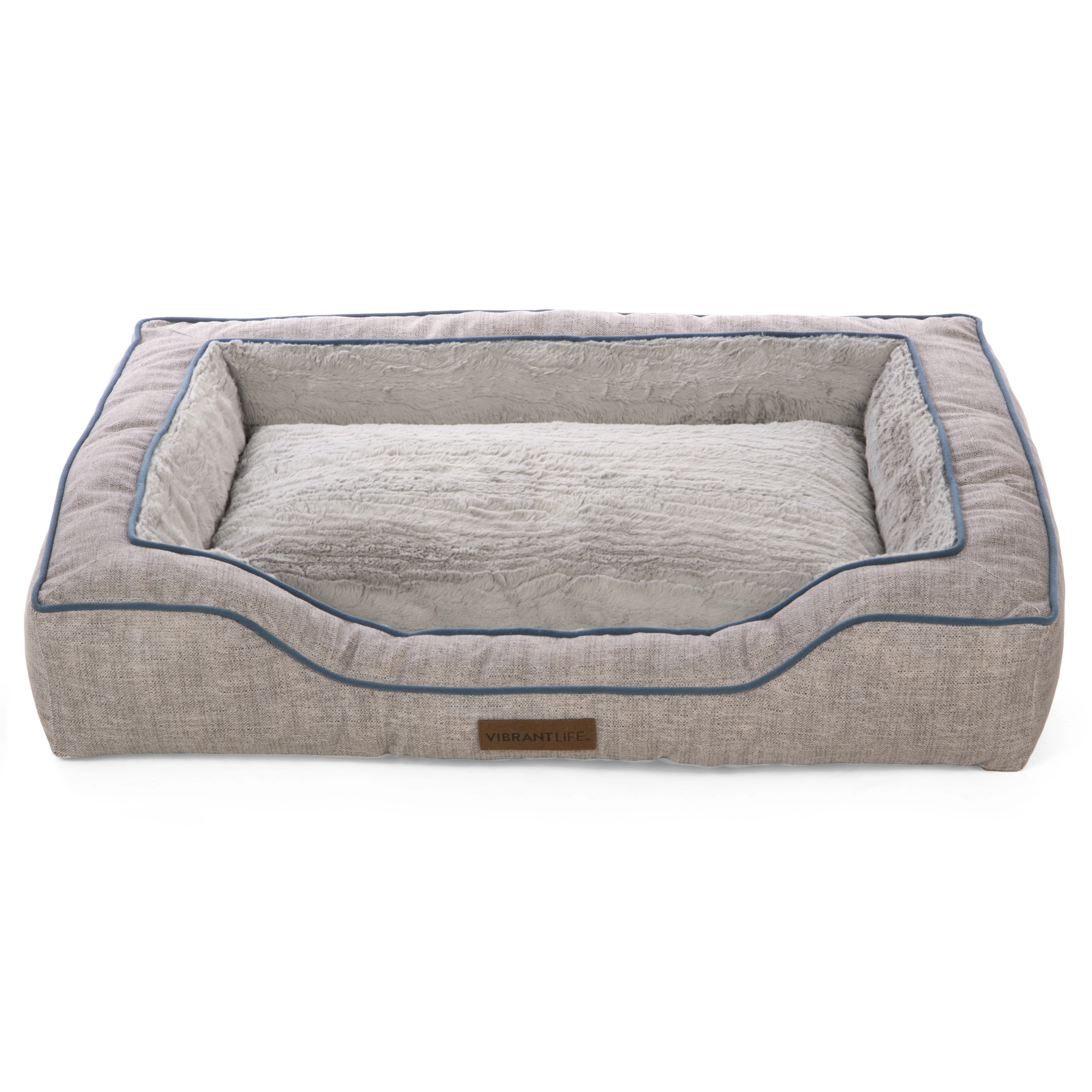 Vibrant Life Bolstered Bliss Mattress Edition Dog Bed, Large, 36"x26", up to 70lbs
