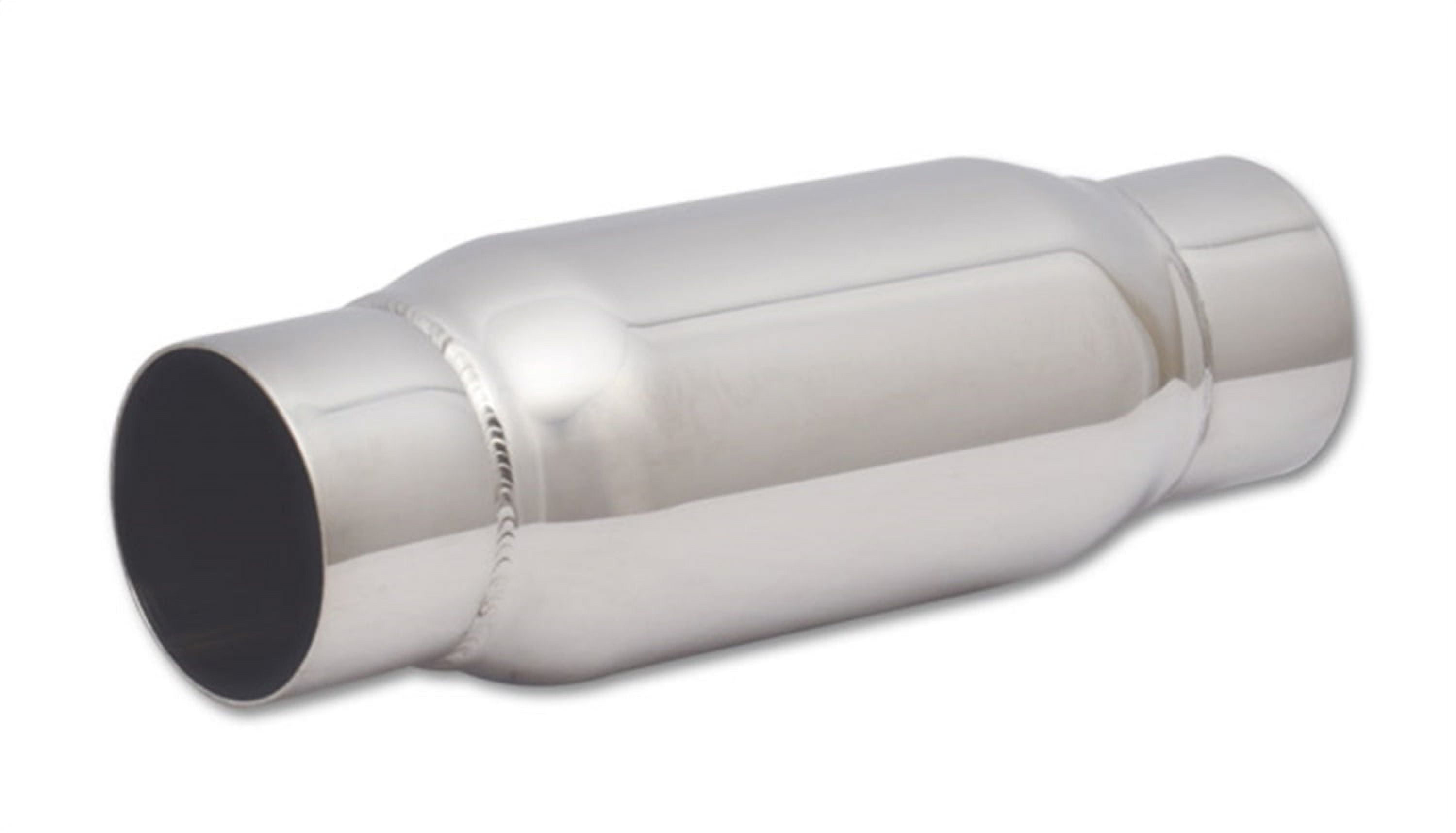 Vibrant Performance Bottle Style Resonator Muffler, 3 in x 12 in, t304 Stainless Steel