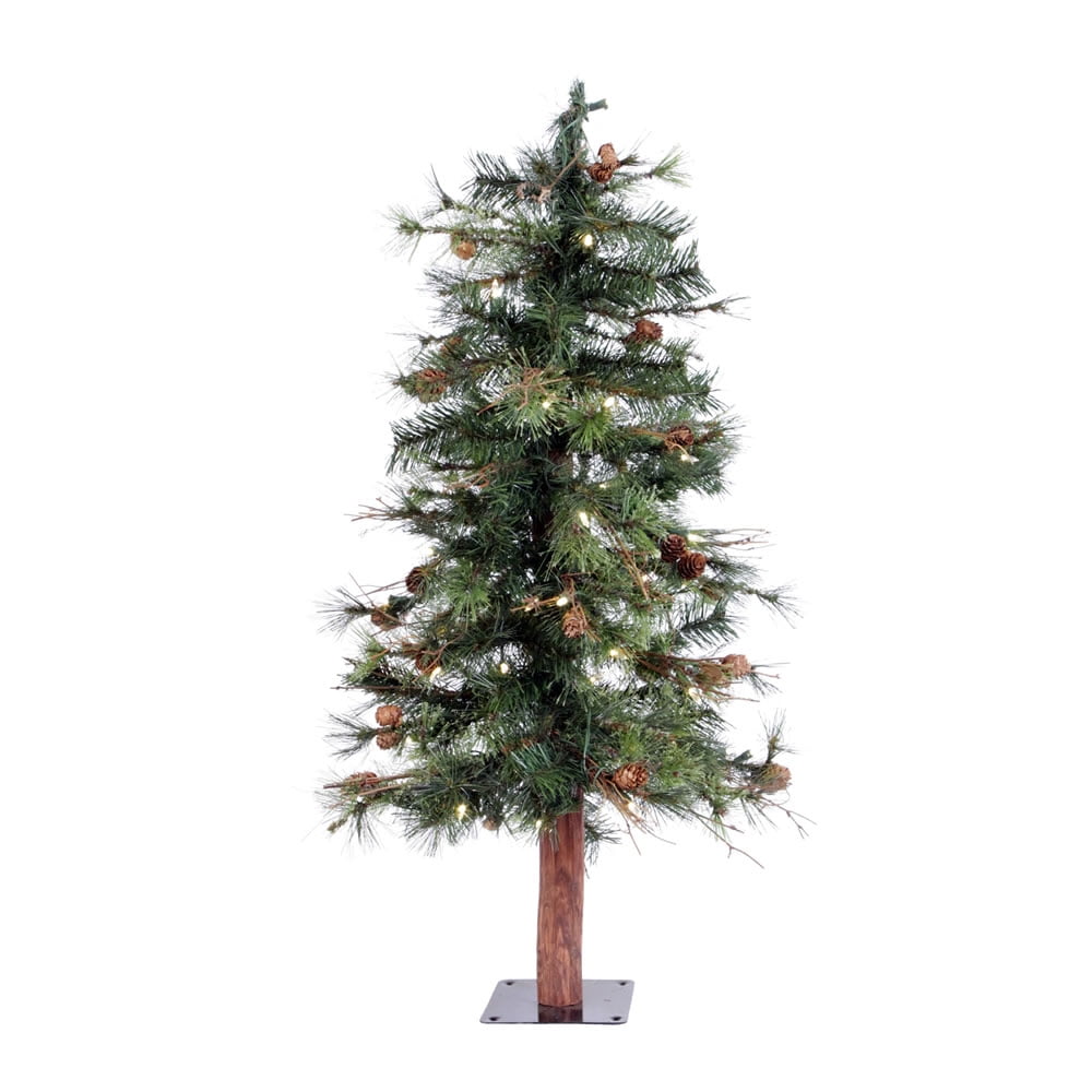 Vickerman 3' Mixed Country Alpine Artificial Christmas Tree, Warm White Dura-Lit® LED Lights