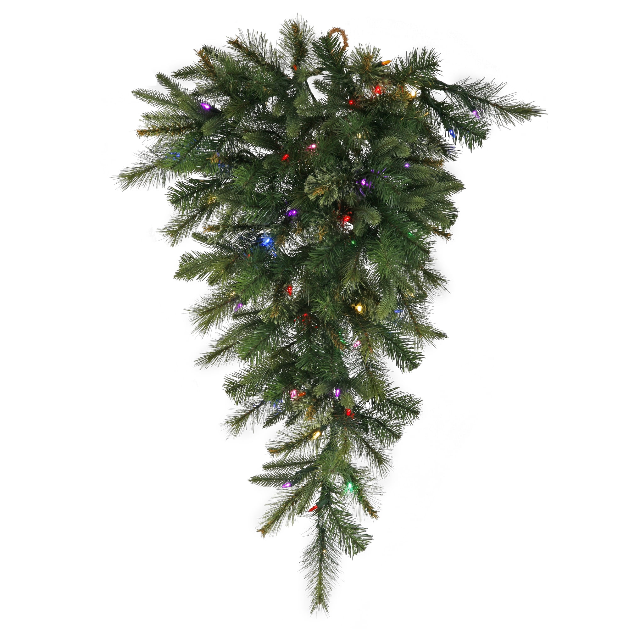 Vickerman 36" Cashmere Artificial Christmas Teardrop, Multi-Colored Battery Operated LED Lights