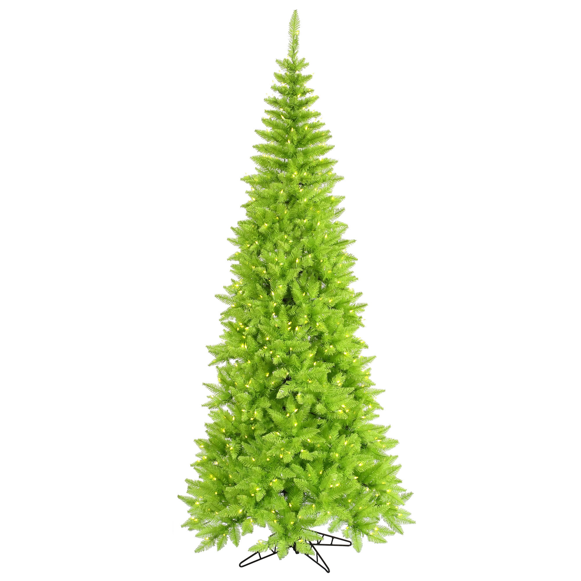 Vickerman 5.5' Lime Fir Slim Artificial Christmas Tree, Lime Dura-lit LED Lights