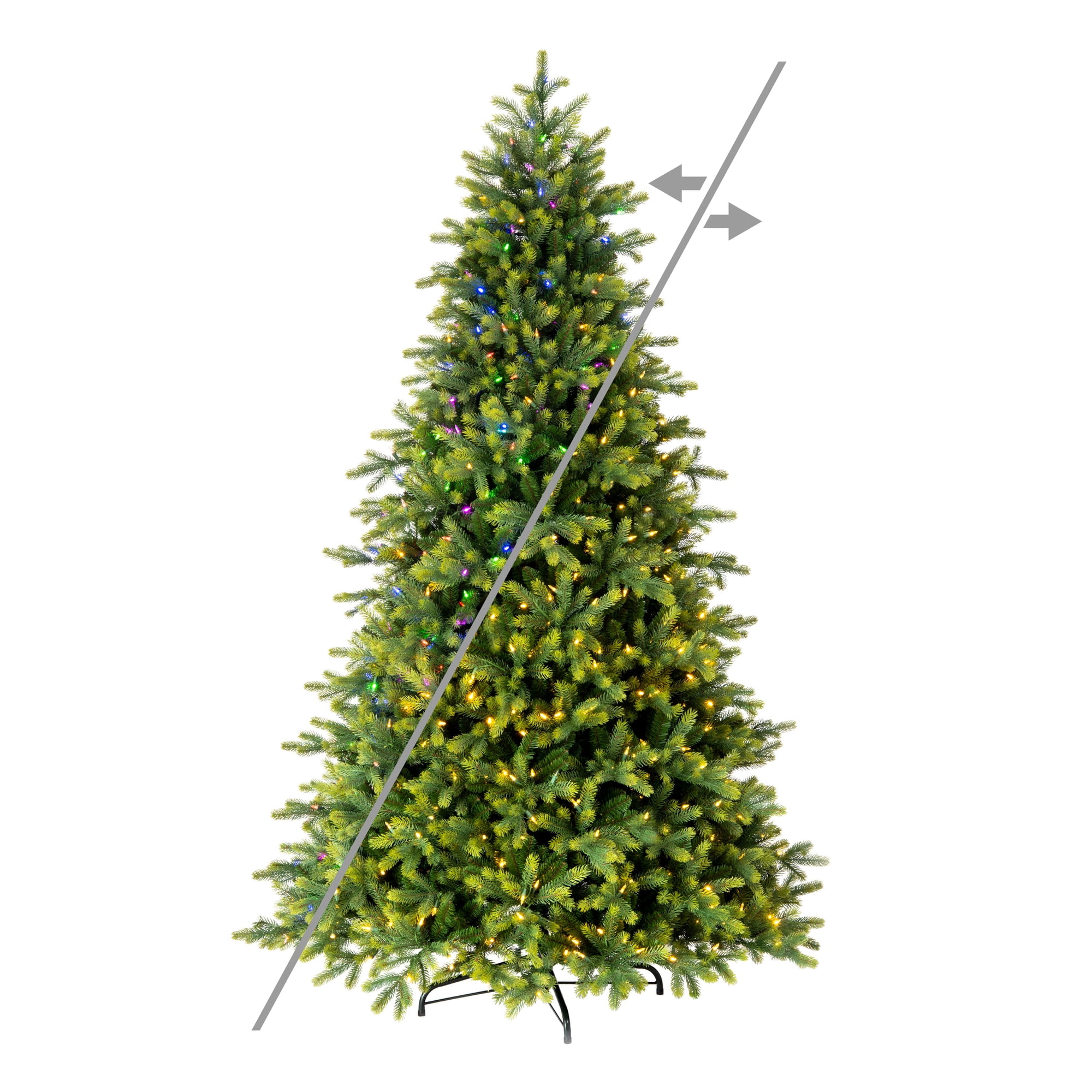 Vickerman 6.5' x 48" Jersey Fraser Fir Artificial Christmas Tree, LED Color Changing Mini Lights