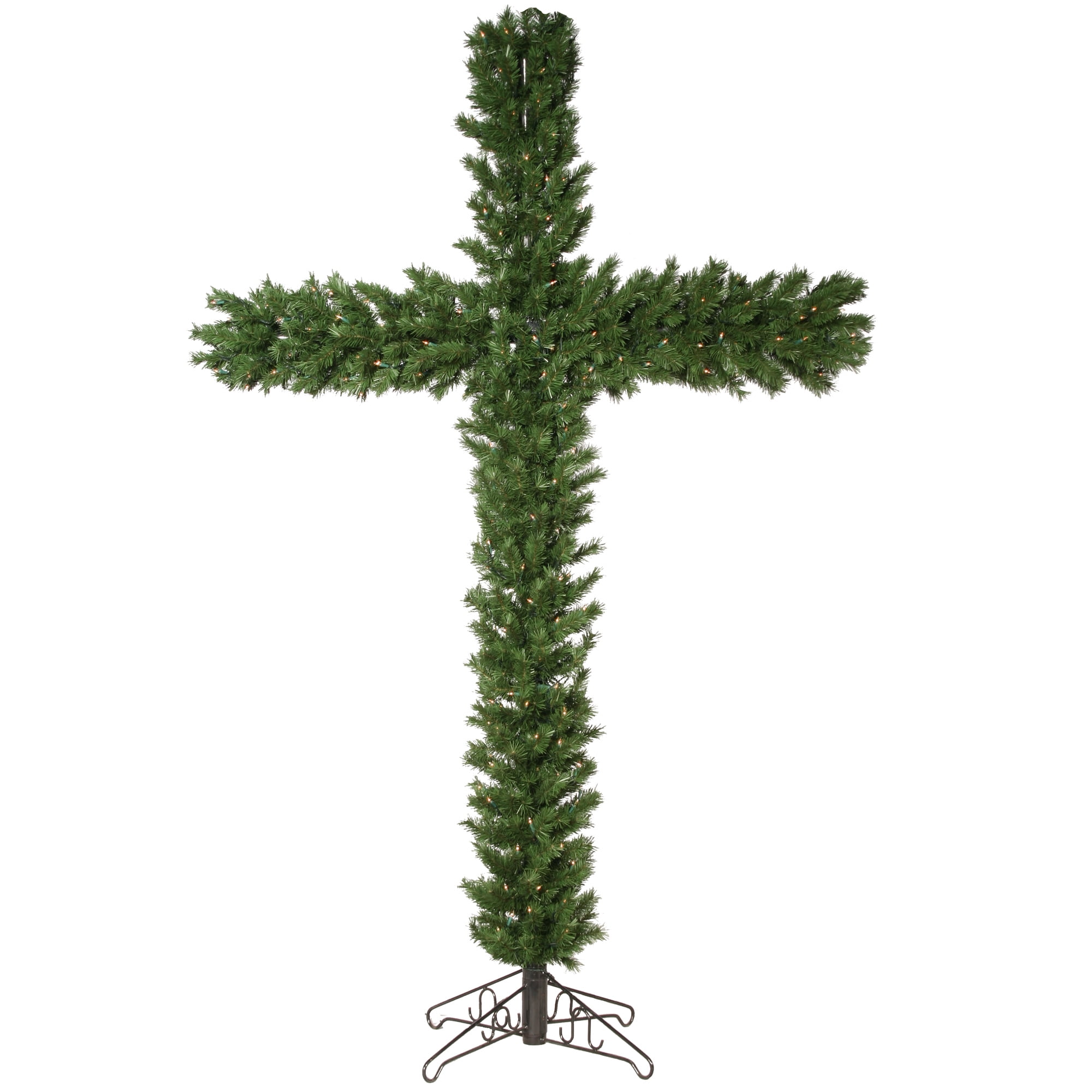 Vickerman 7.5' Artificial Christmas Cross, Warm White Dura-lit LED Lights
