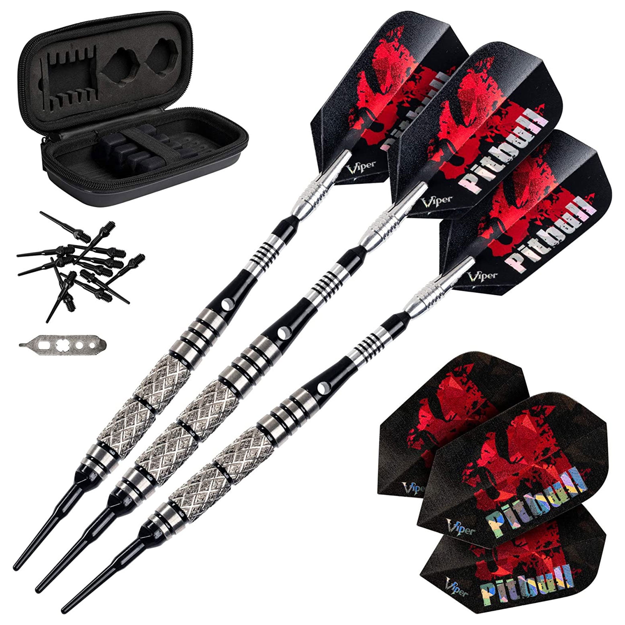 Viper Pitbull 90 Percent 18 Gram Tungsten Soft Tip Diamond Cut Barrel Darts