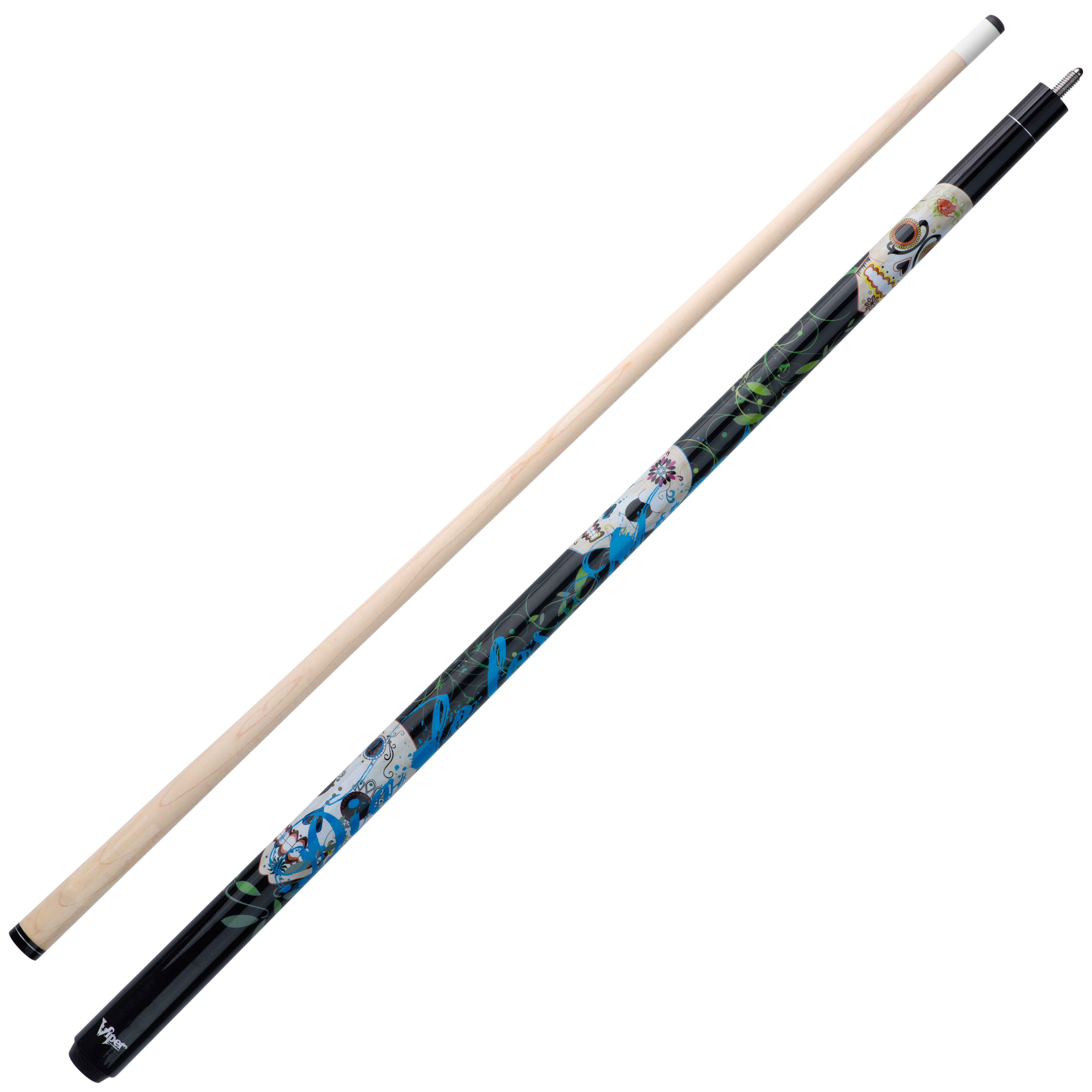 Viper Underground Dia de los Muertos 58" Billiard/Pool Cue, 2 Piece, 20 Ounce