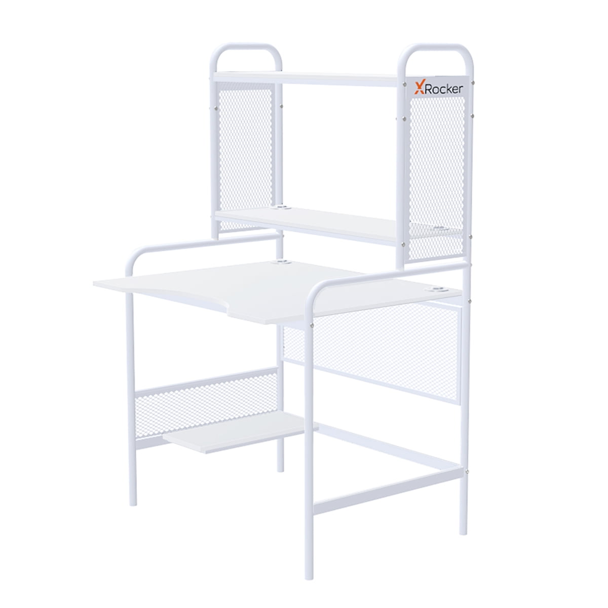 X Rocker iCarus V2 Gaming Desk, White, 35.4 x 29.3 x 57.5