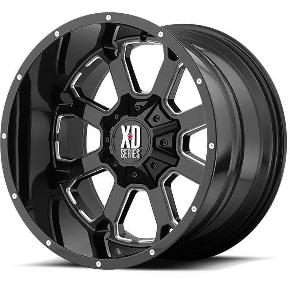 XD Aluminum Rim XD825 BUCK 25 20X9in Gloss Black Milled Finish, XD82529067300