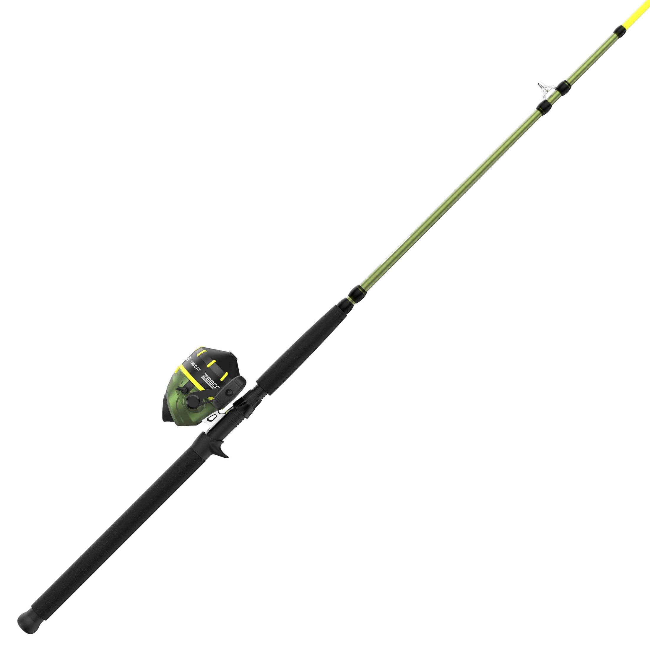 Zebco Big Cat Spincast Reel and Fishing Rod Combo, 7-Foot Rod, Size 80 Reel, Green