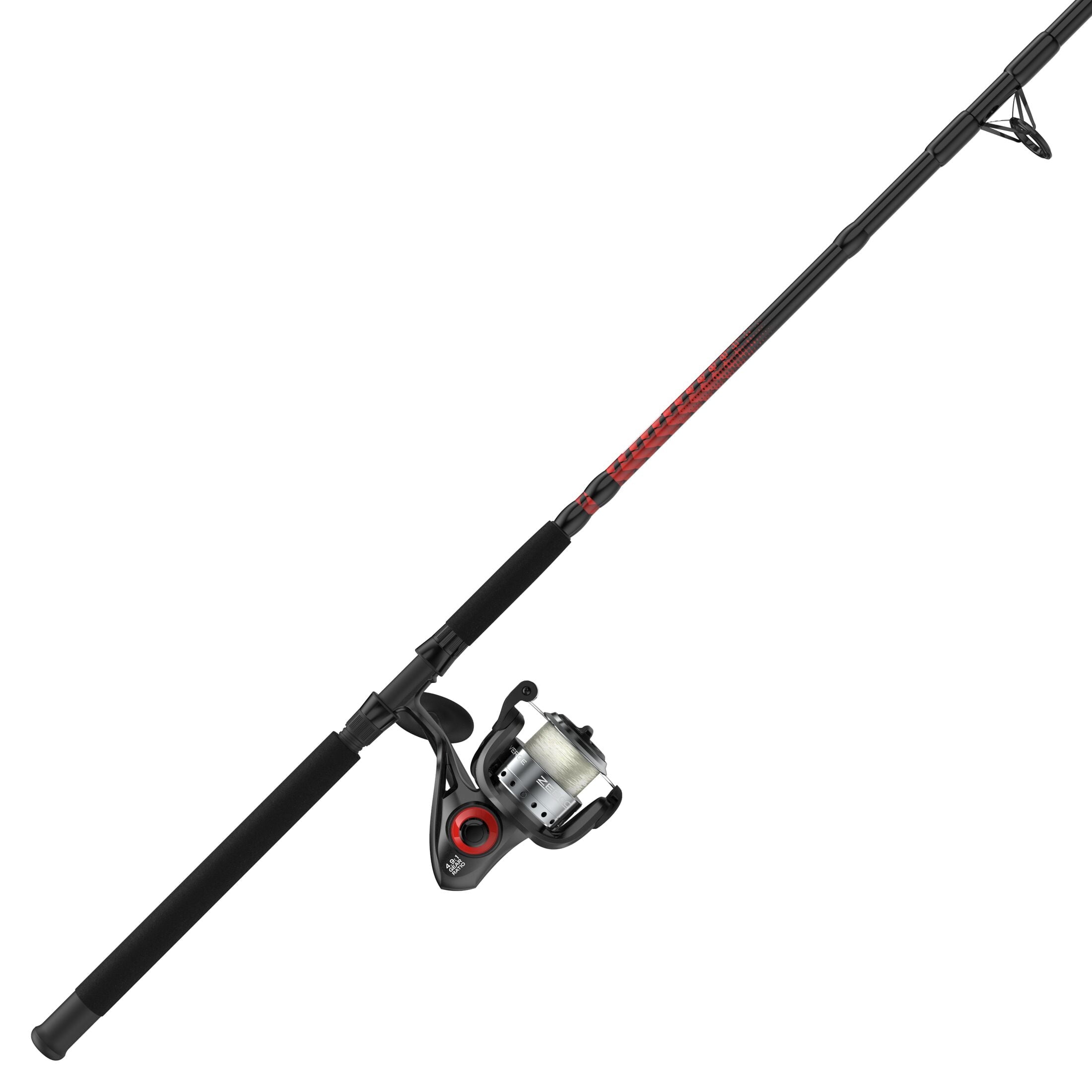 Zebco Verge 10-Foot Spinning Reel and Fishing Rod Combo, Size 80, Black