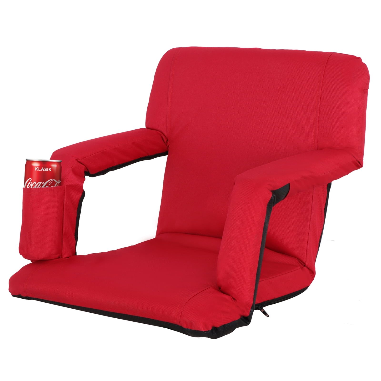 Zeny Red Wide Stadium Seats Chairs for Bleachers or Benches - 5 Reclining Positions