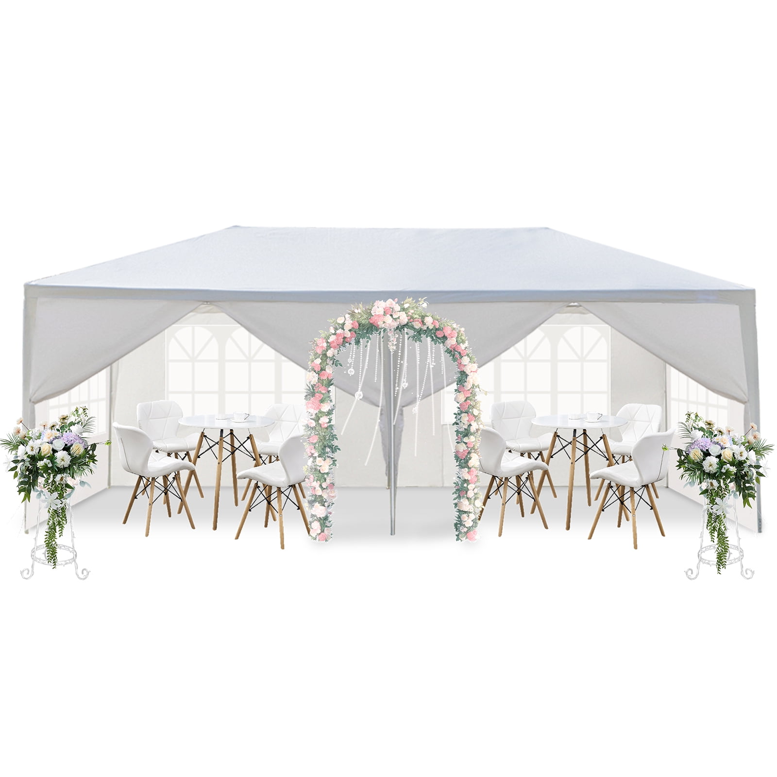 Zimtown 10'x20' Wedding Party Canopy Tent 6 Removable Sidewalls with Windows