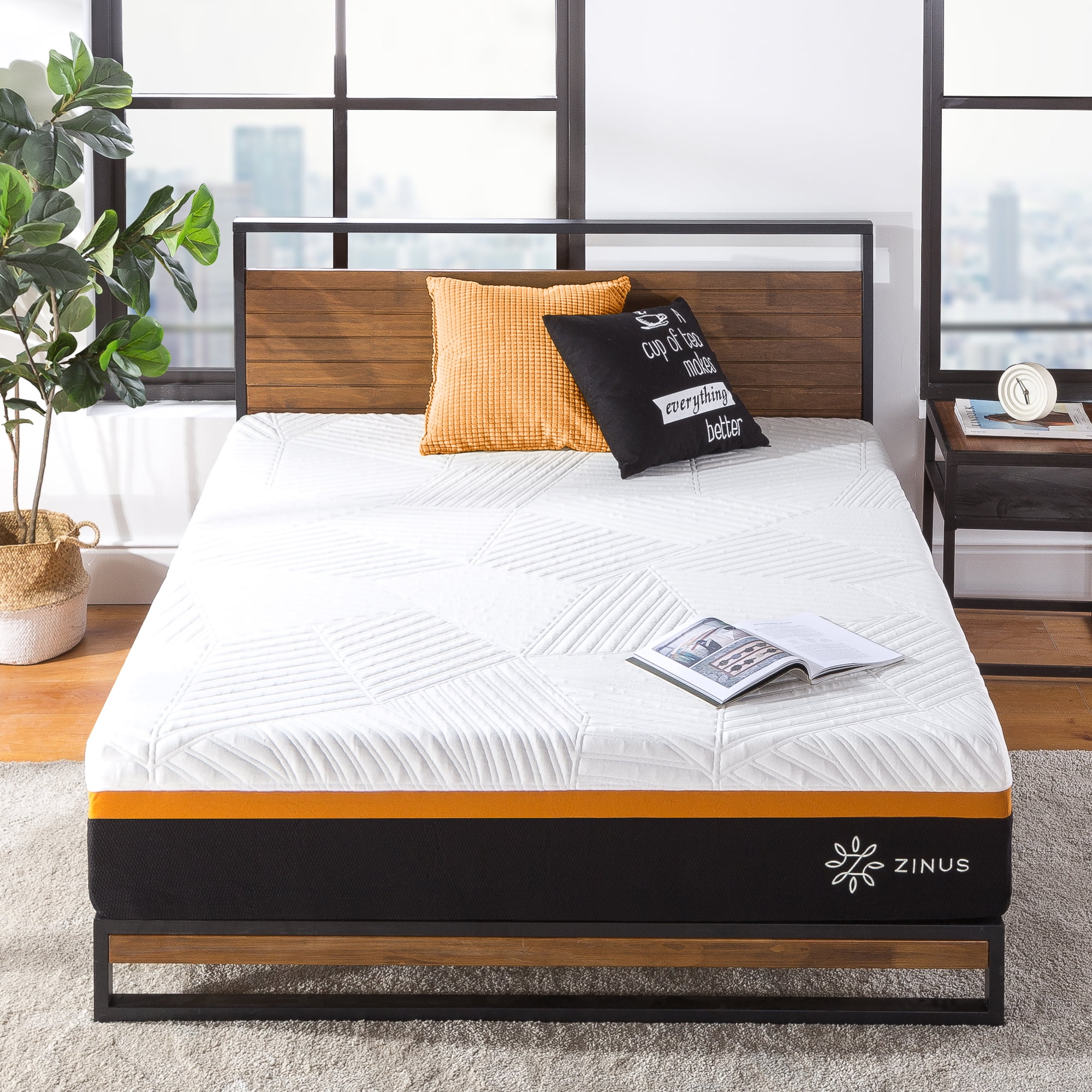 Zinus Cooling Copper ADAPTIVE® 12" Copper Memory Foam Pocket Spring Hybrid Mattress, Adult, Full