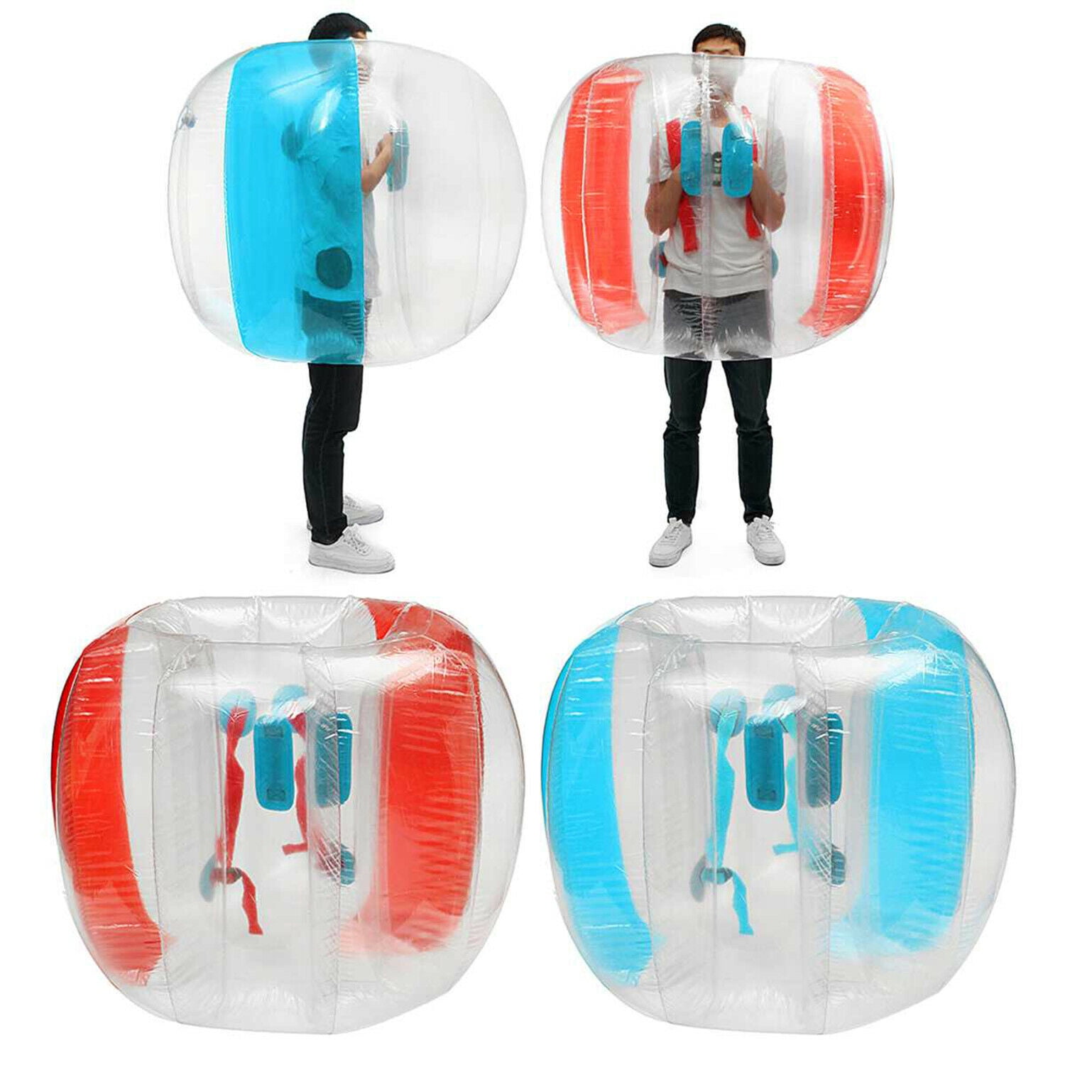 1PC Kids Inflatable Bubble Soccer Bal, Sumo Bumper, Hamster Ball, Game Sphere for Outdoor Team Gaming Play for 6 Ages+, Blue