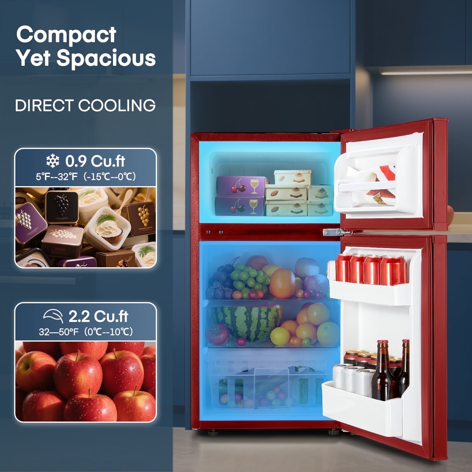 Electric Cigar Humidor for 300 Cigars, 40L Cigar Cabinet with Temperature Control, Spanish Cedar Wood Shelves, Digital Hygrometer, Gift for Men