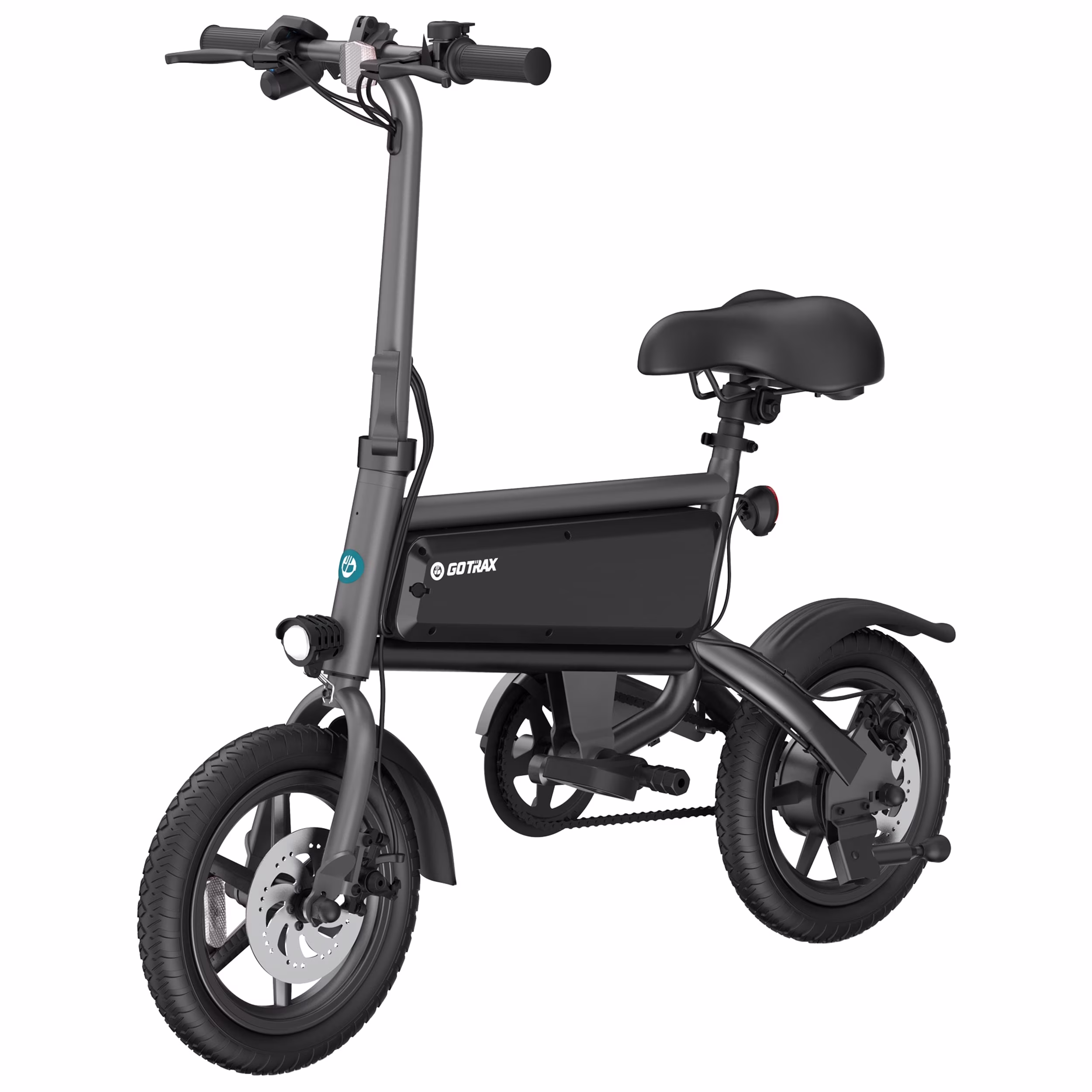 14" GOTRAX S2 Folding Electric Bike for Adults, 250W 15.5Mph, LED Display