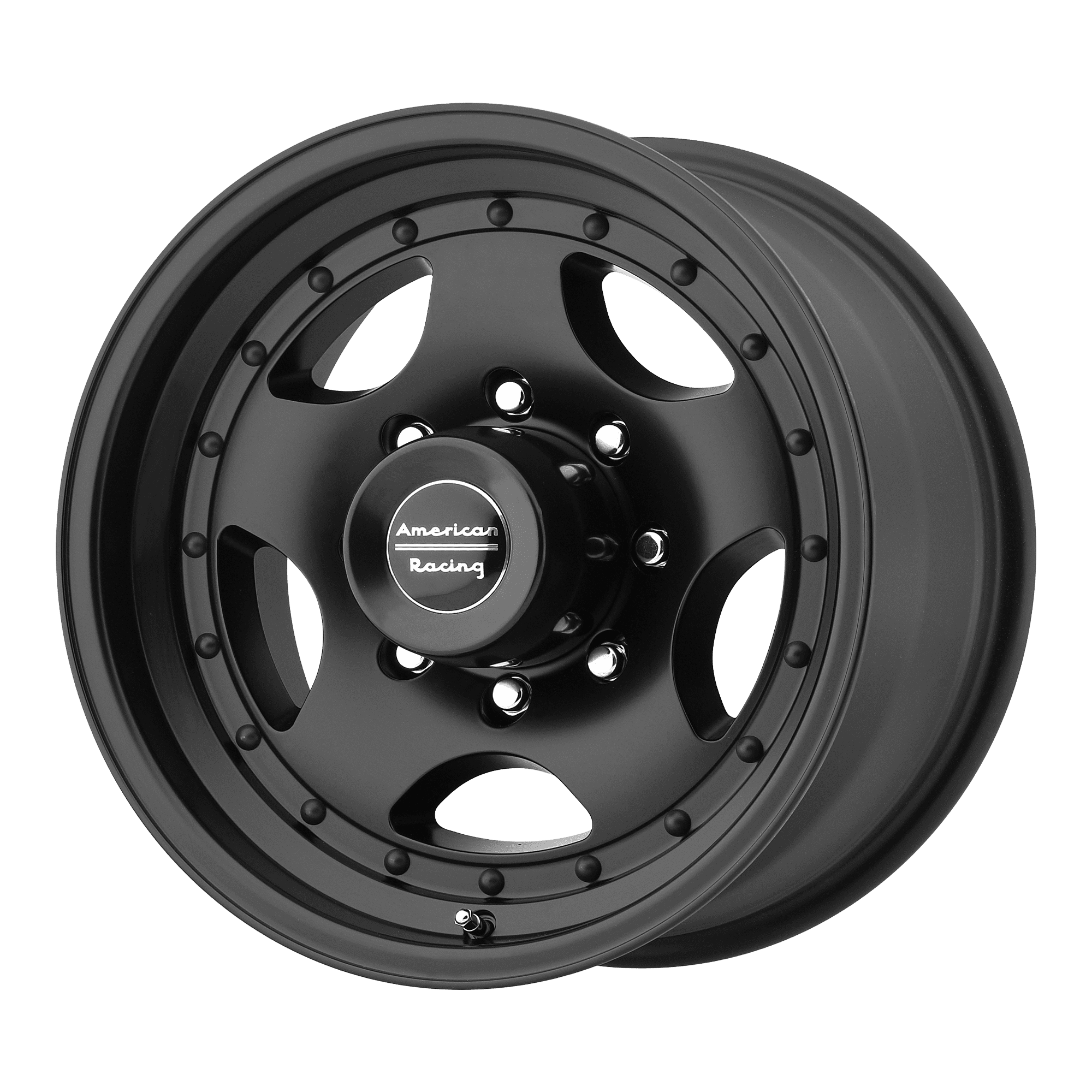 American Racing AR23, 15x8 with 5 on 4.75 Bolt Pattern - Satin Black with Clear Coat - AR235861B Wheel Rim