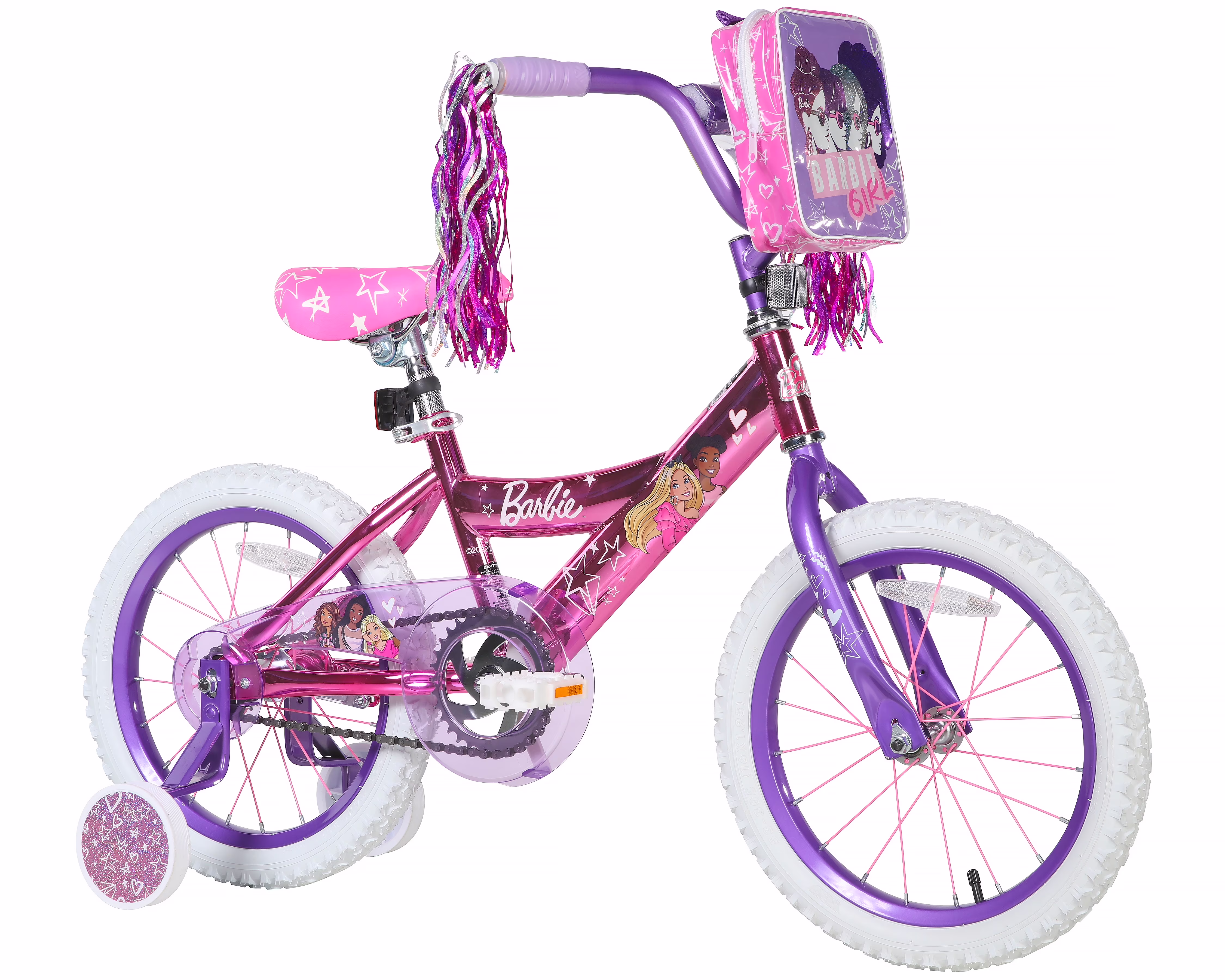 Dynacraft Barbie Girls 16" BMX Bike, For Ages 5-7 Years, Pink