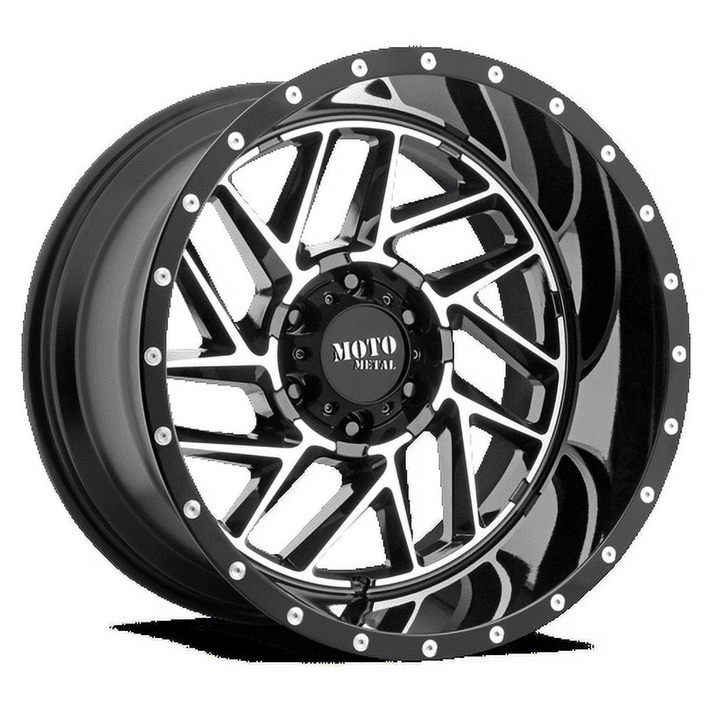 Moto Metal MO985 Breakout 16x8 5x4.5 Gloss Black Machined Wheel 16" -6mm Rim