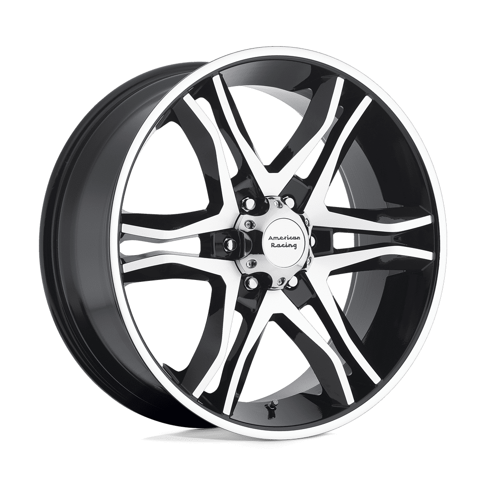 American Racing MAINLINE, 17x8 Wheel with 6 on 5.5 Bolt Pattern - Gloss Black Machined - AR89378068325 Wheel Rim